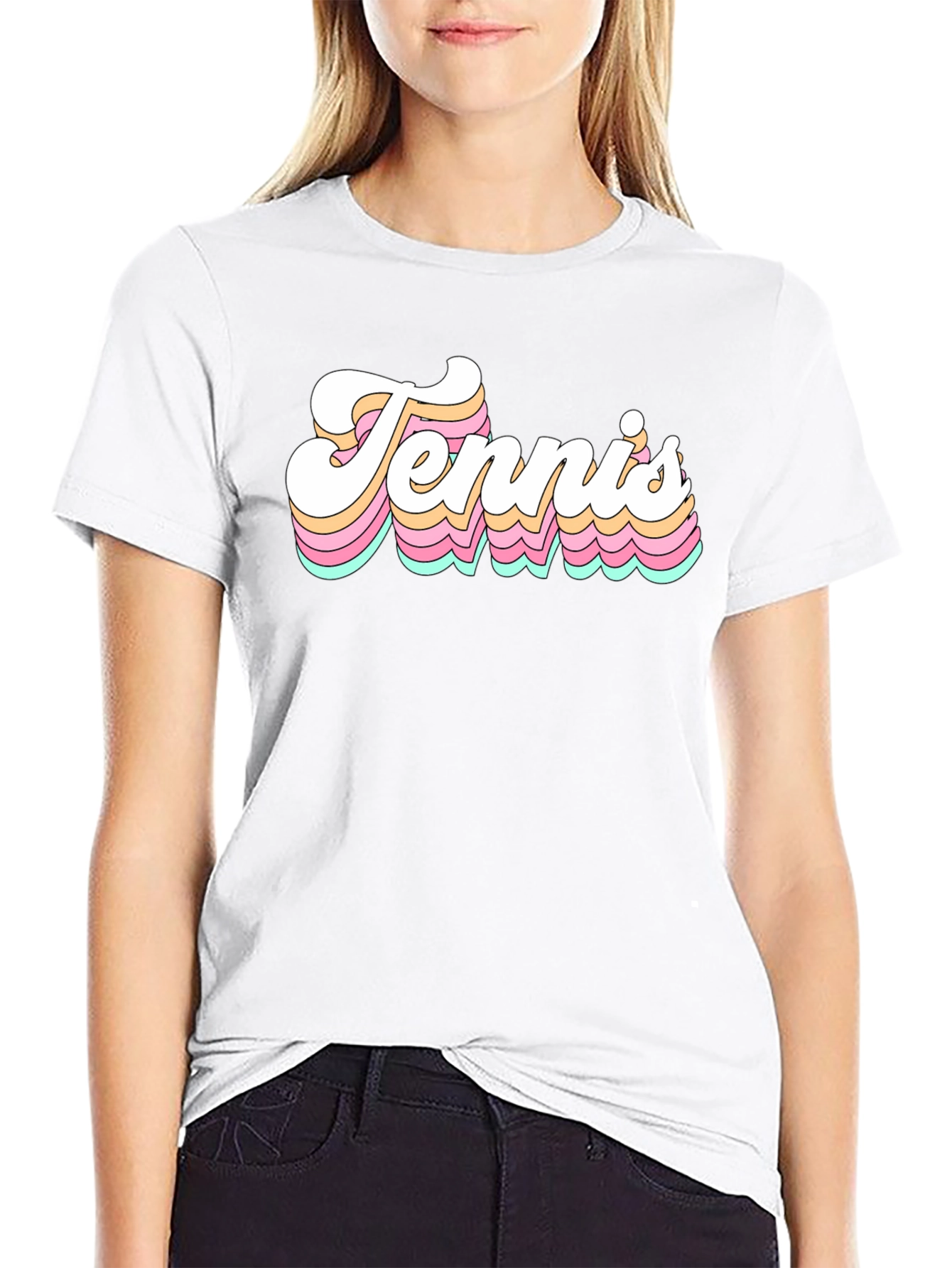 Retro Tennis Graphic T-Shirt - Vintage Style Tee