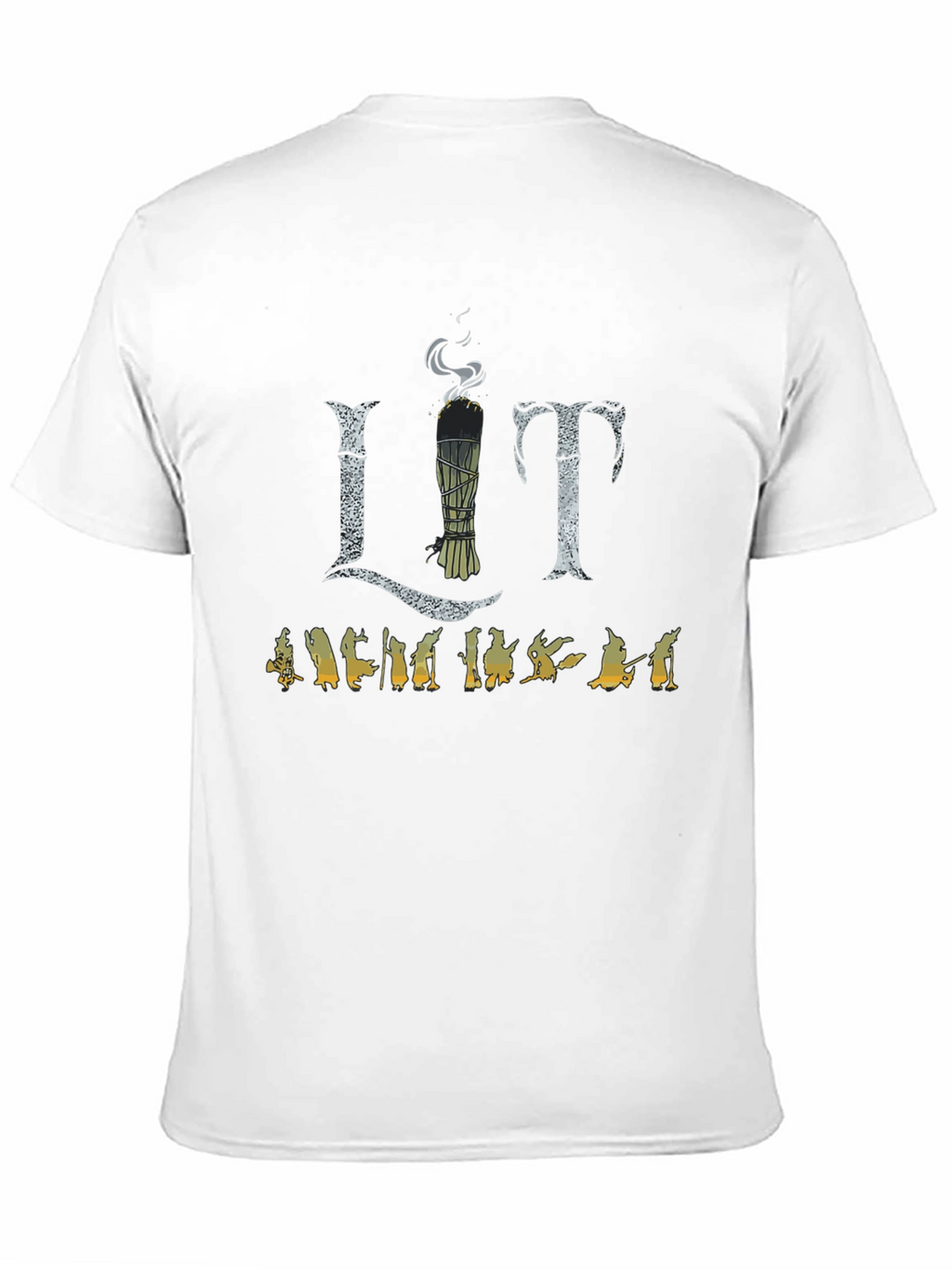 Lit Sage Smudge T-Shirt - Unisex Black Tee