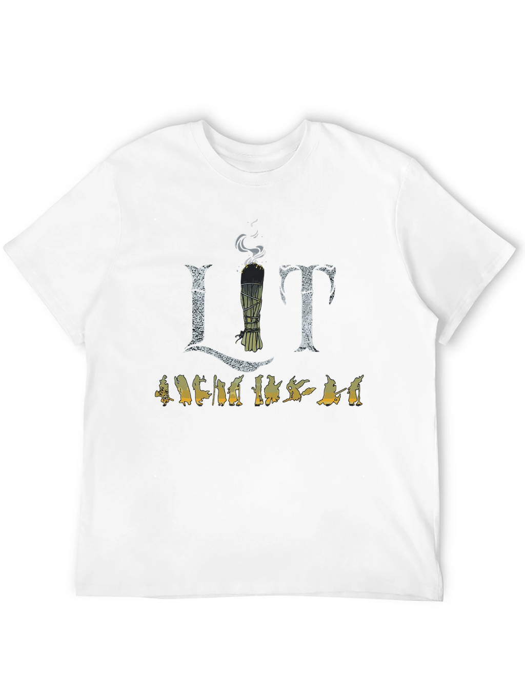 Lit Sage Smudge T-Shirt - Unisex Black Tee