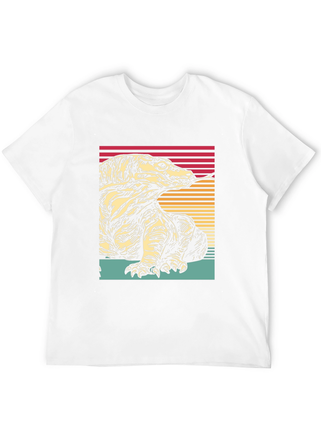 Komodo Dragon Graphic Tee - Retro Style