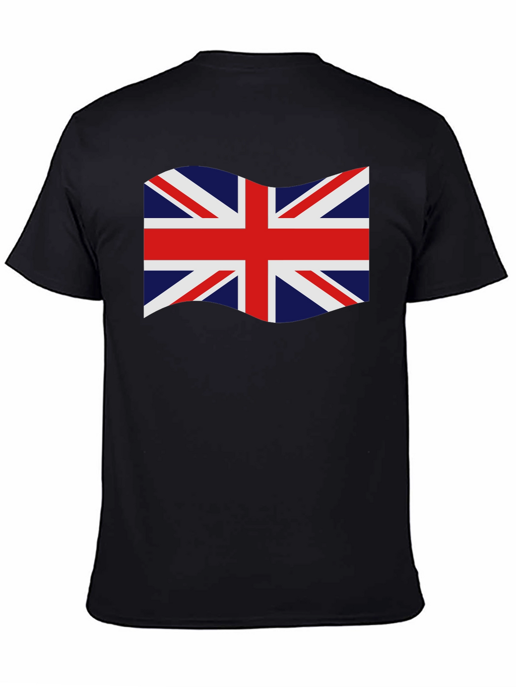 British Flag Graphic Tee - Black Crew Neck T-Shirt