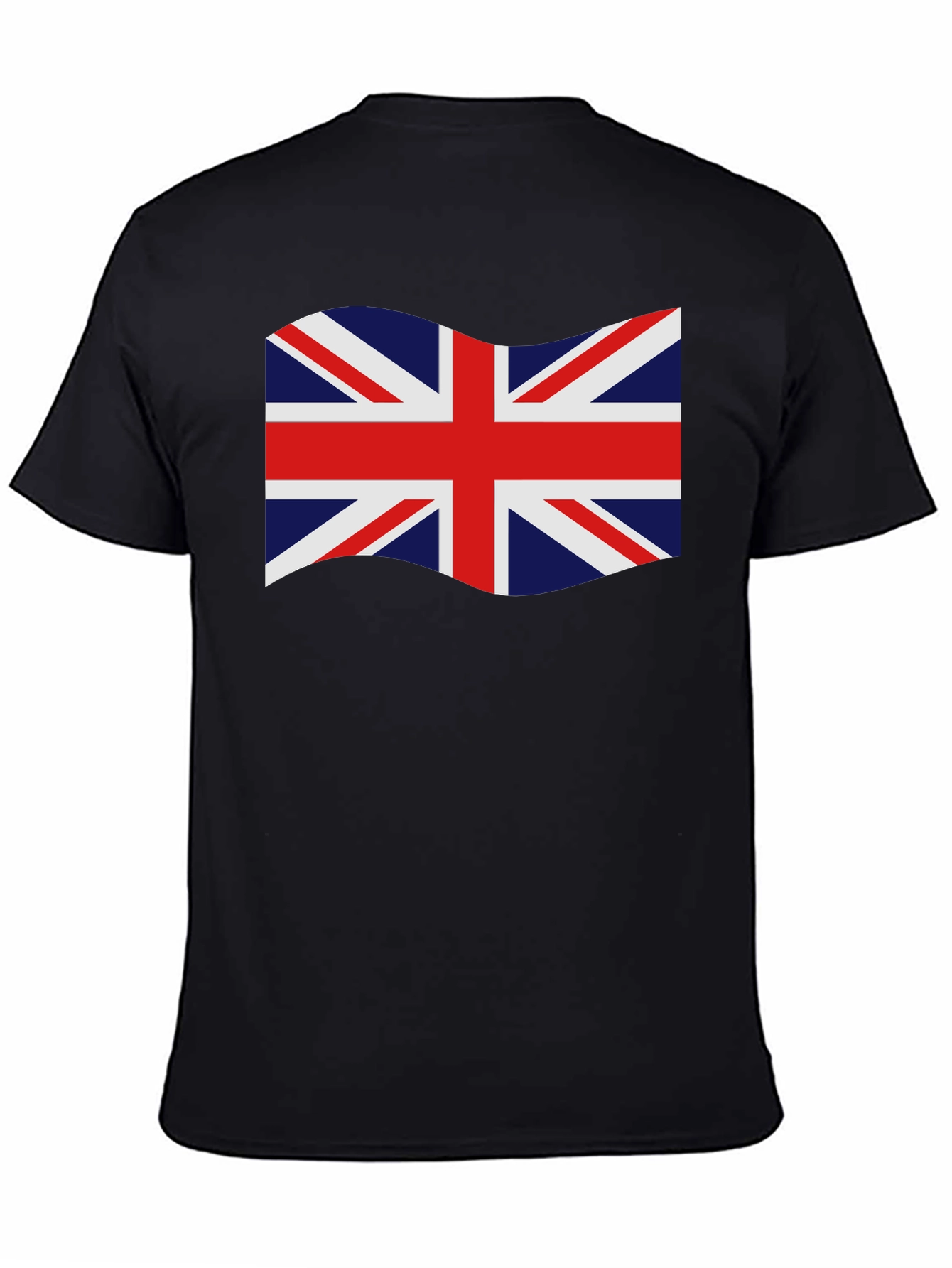 British Flag Graphic Tee - Black Crew Neck T-Shirt