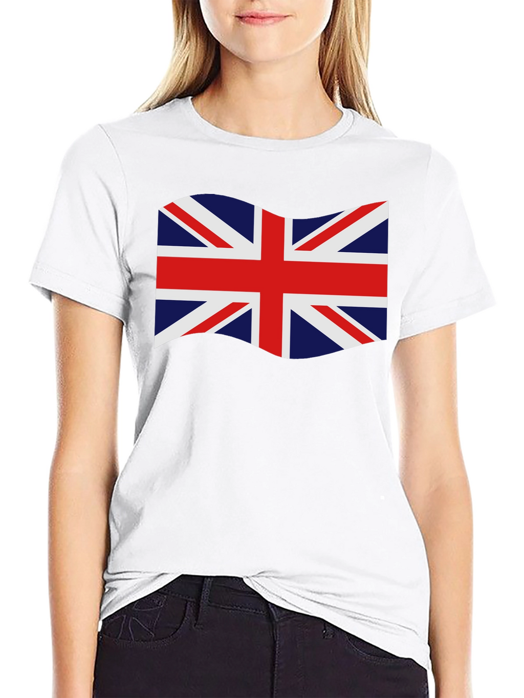British Flag Graphic Tee - Black Crew Neck T-Shirt