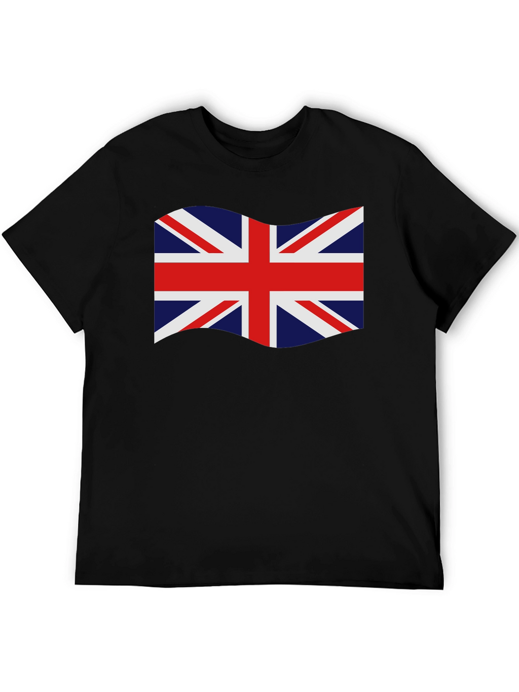 British Flag Graphic Tee - Black Crew Neck T-Shirt