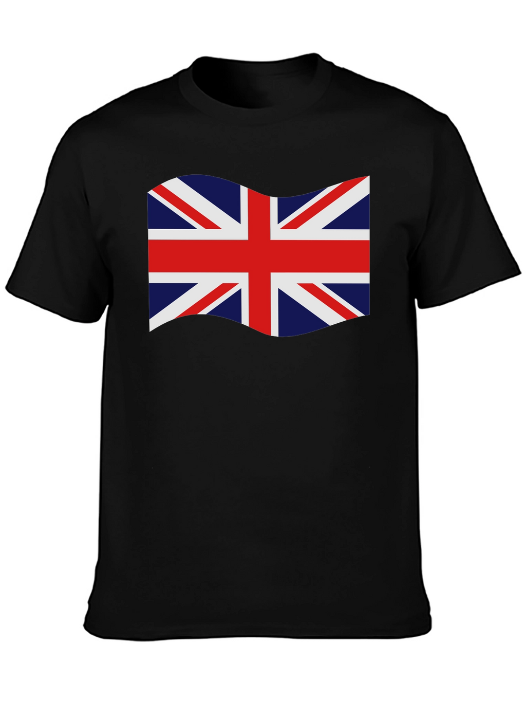 British Flag Graphic Tee - Black Crew Neck T-Shirt