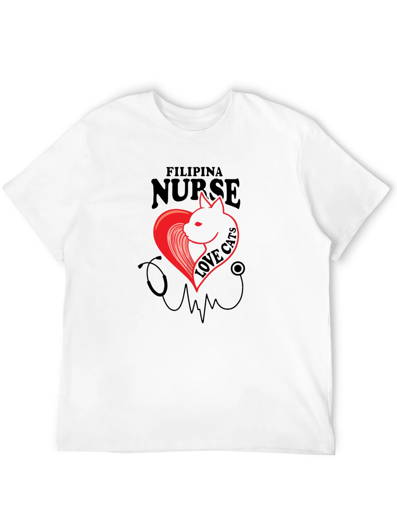 Filipina Nurse Cat Lover T-Shirt
