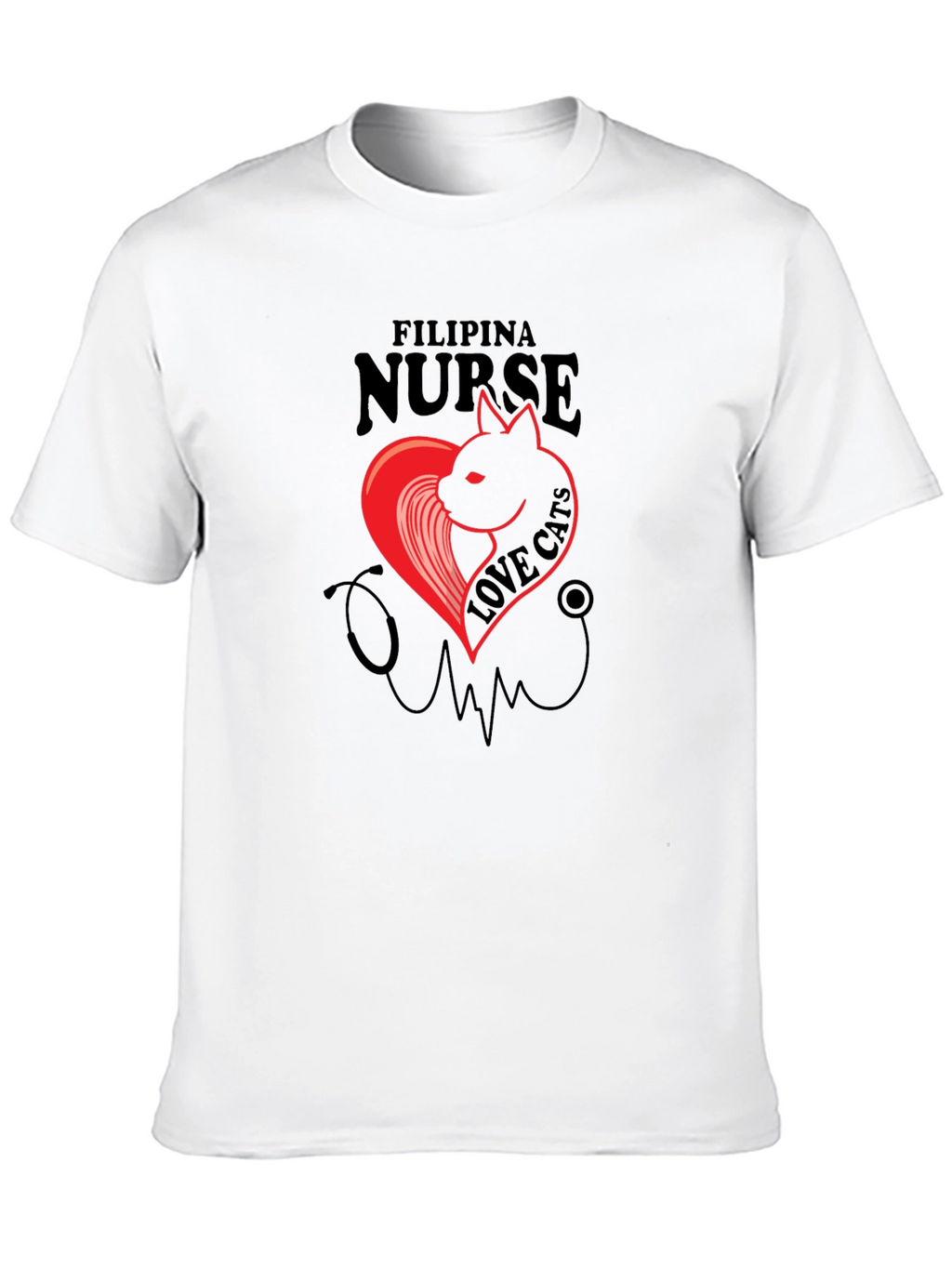 Filipina Nurse Cat Lover T-Shirt