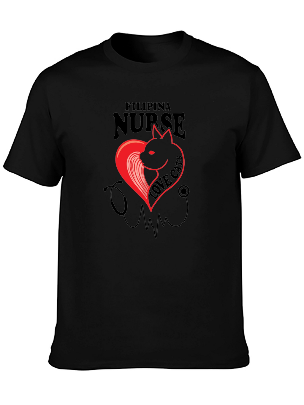Filipina Nurse Cat Lover T-Shirt