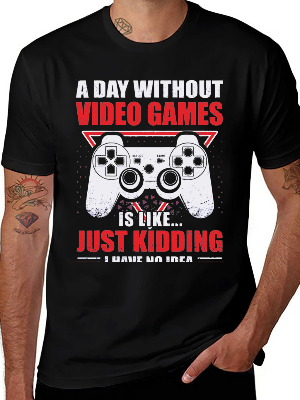 Gamer Graphic T-Shirt - A Day Without Video Games