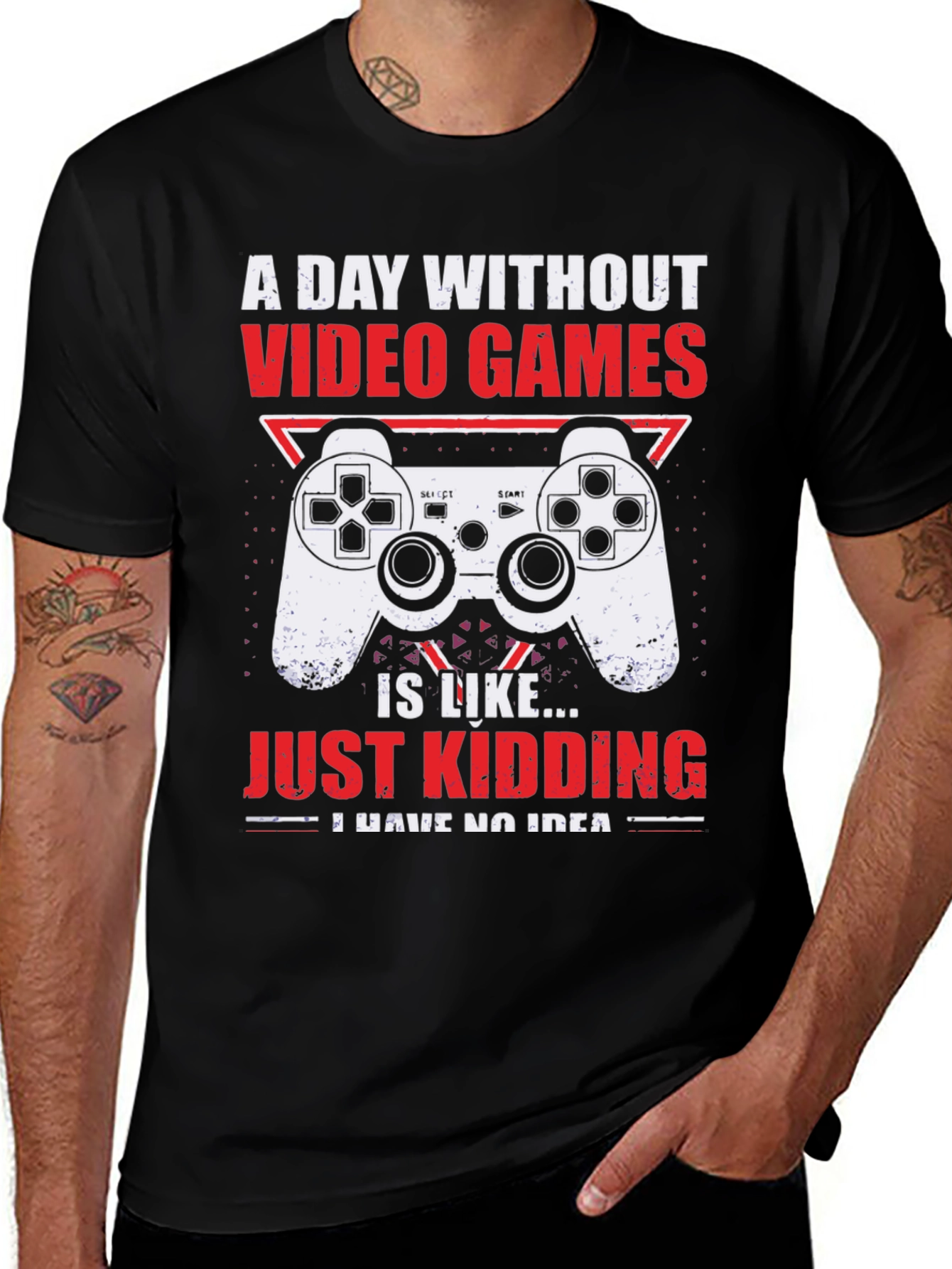 Gamer Graphic T-Shirt - A Day Without Video Games