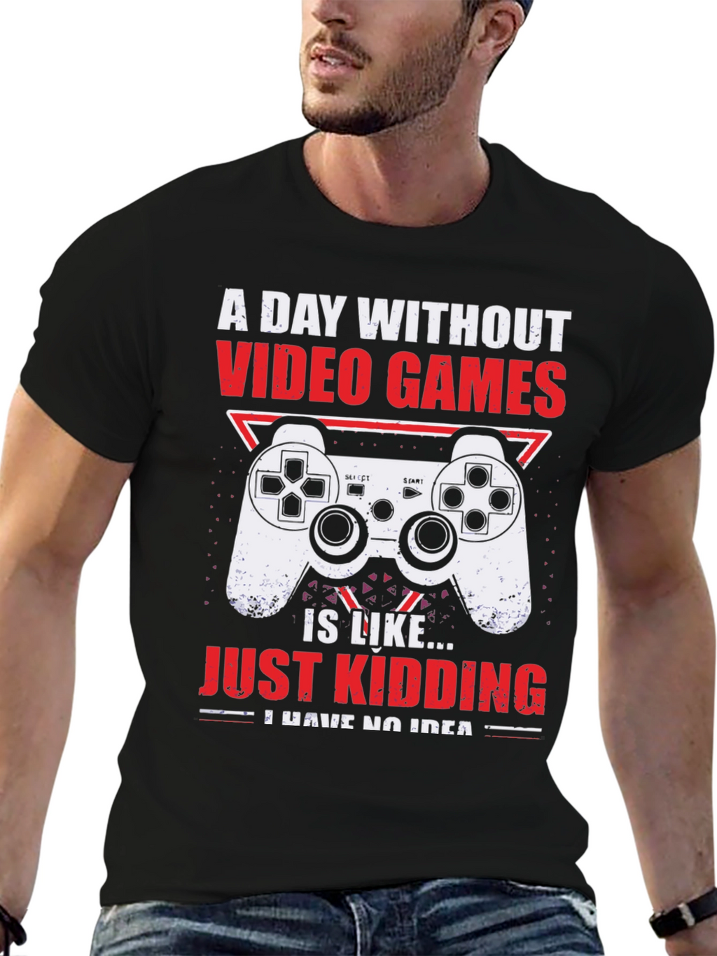 Gamer Graphic T-Shirt - A Day Without Video Games