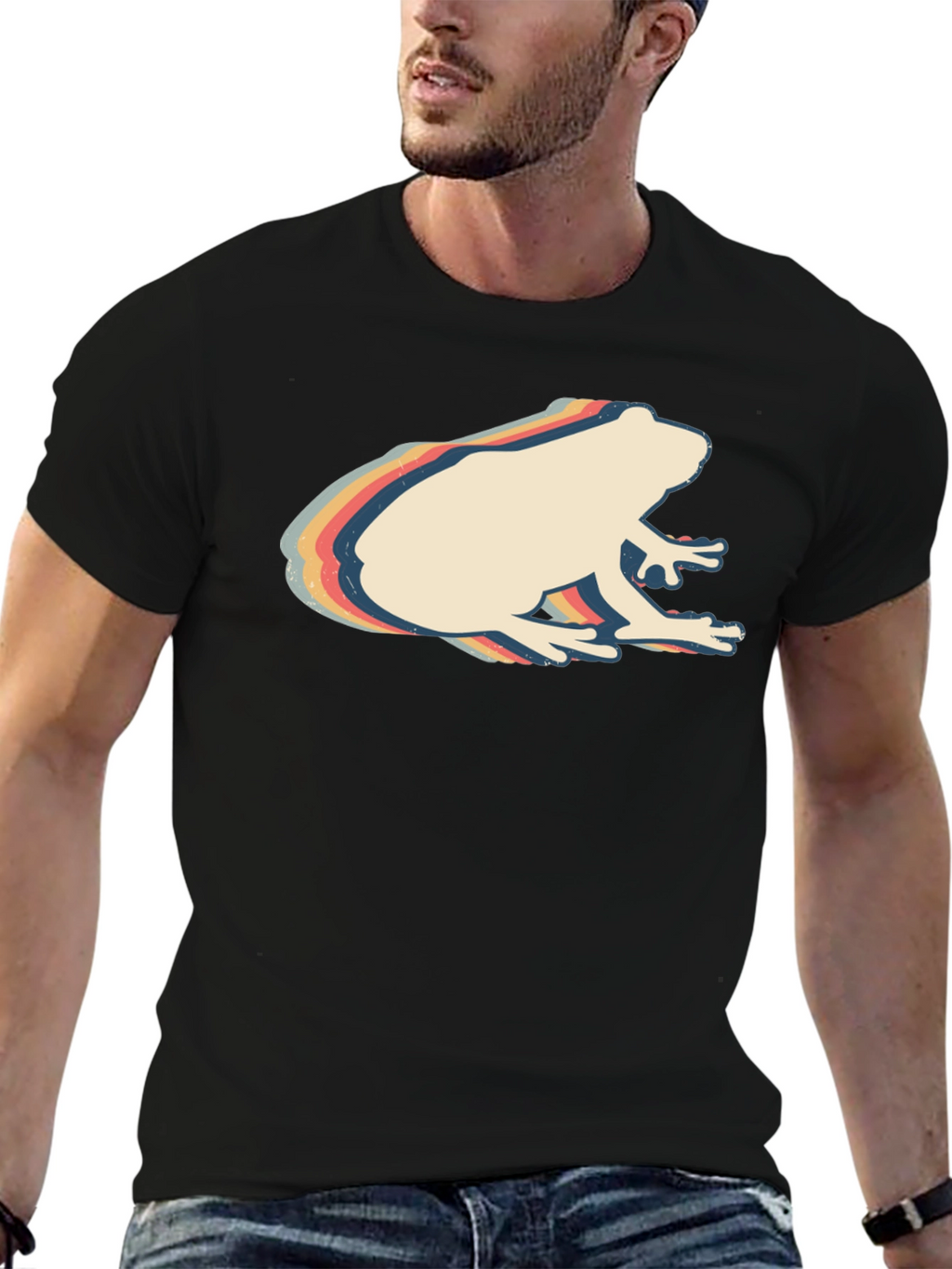 Retro Frog Graphic Tee - Cool Casual Style