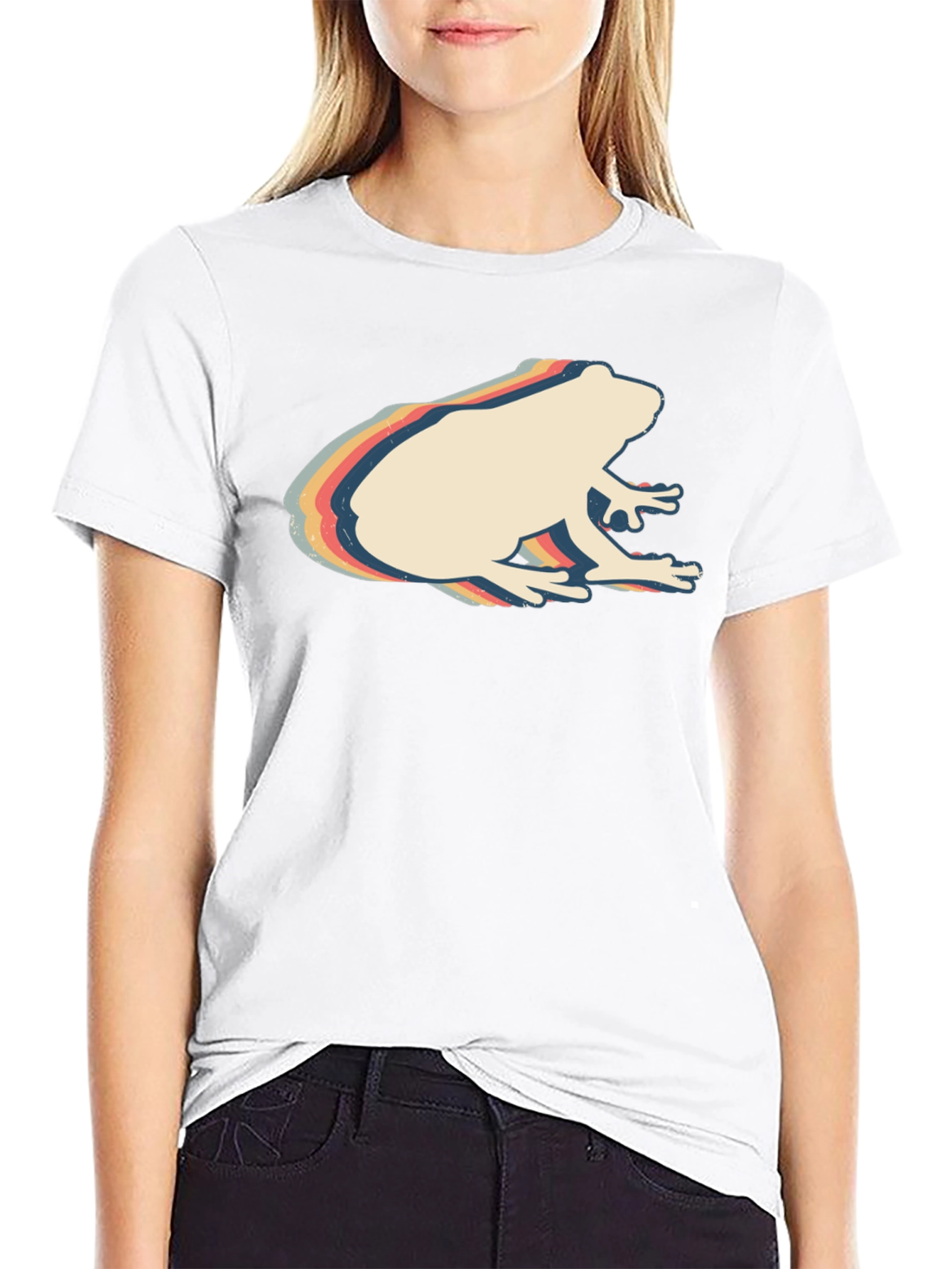 Retro Frog Graphic Tee - Cool Casual Style