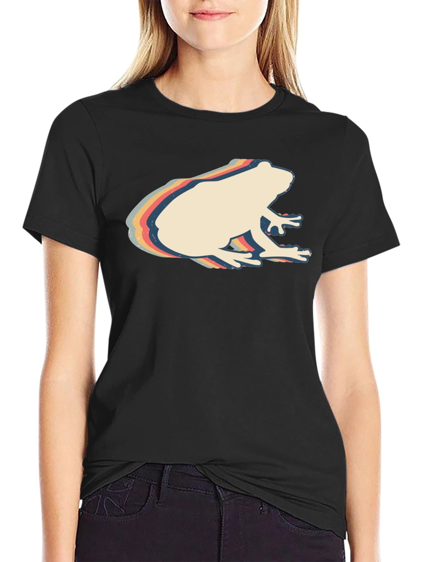 Retro Frog Graphic Tee - Cool Casual Style