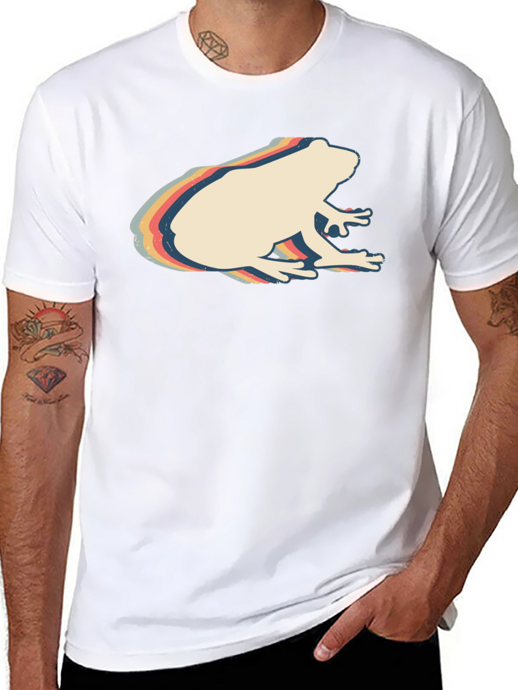 Retro Frog Graphic Tee - Cool Casual Style