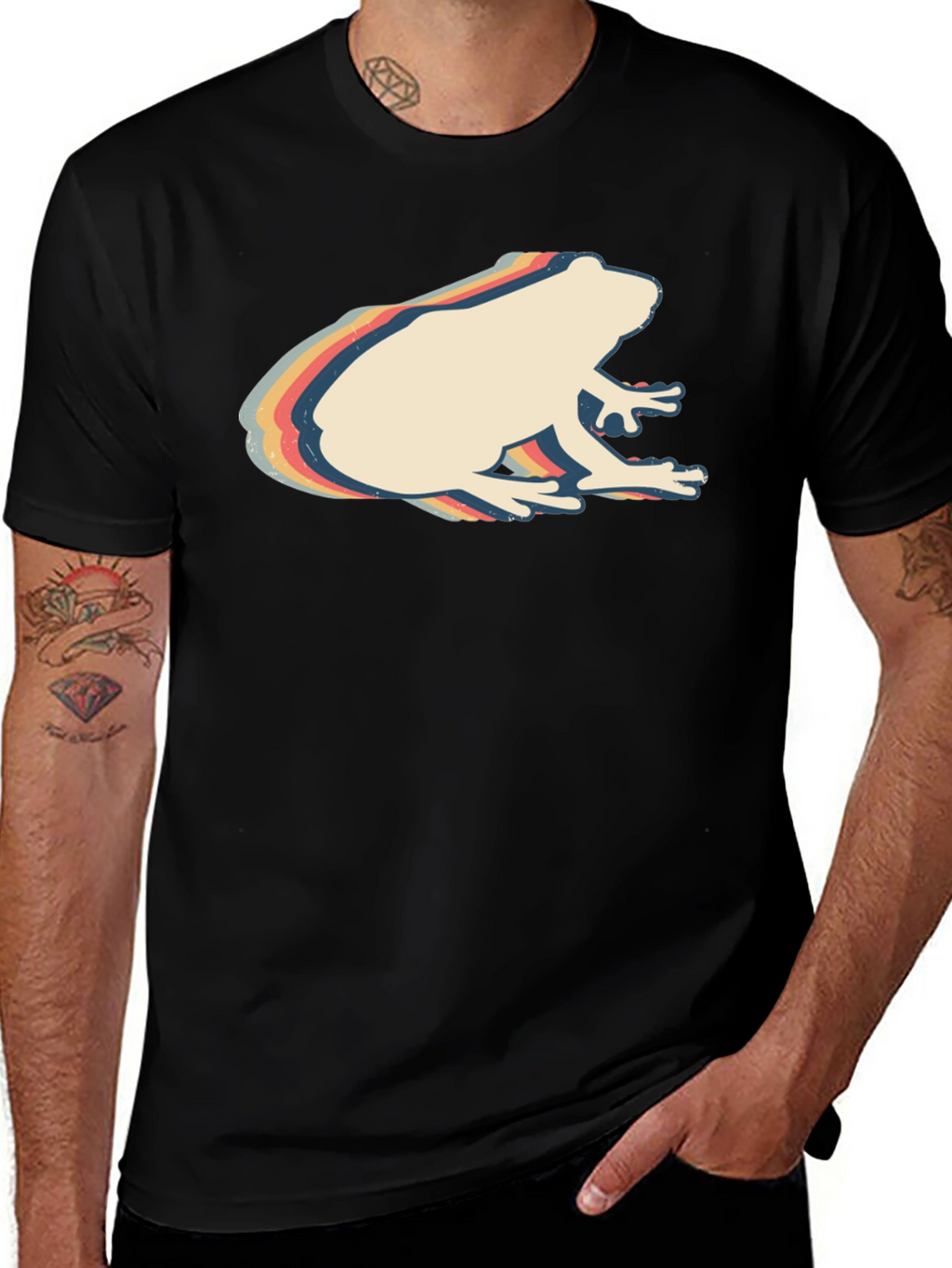 Retro Frog Graphic Tee - Cool Casual Style