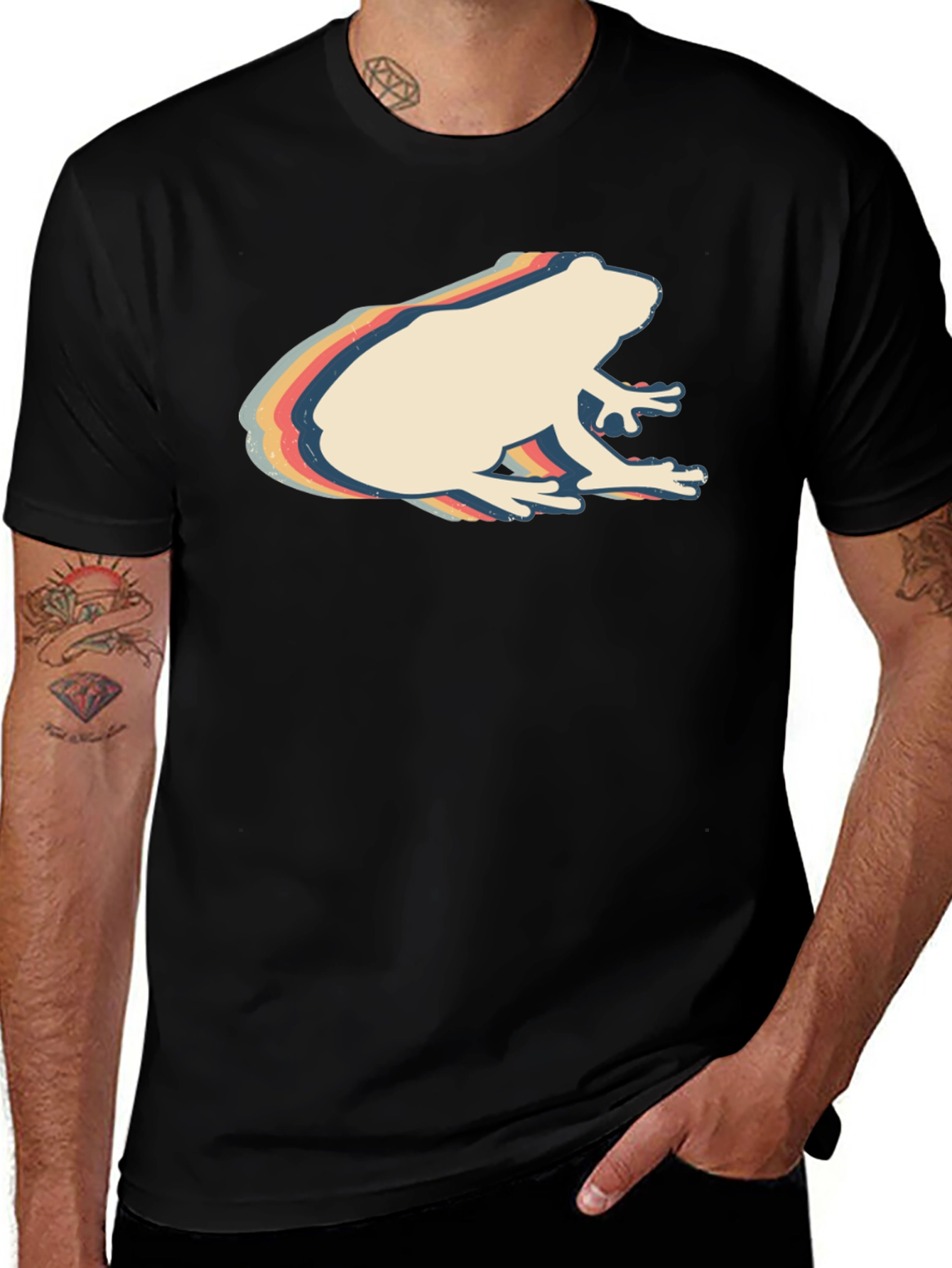 Retro Frog Graphic Tee - Cool Casual Style