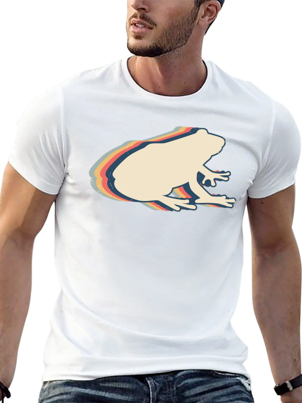 Retro Frog Graphic Tee - Cool Casual Style