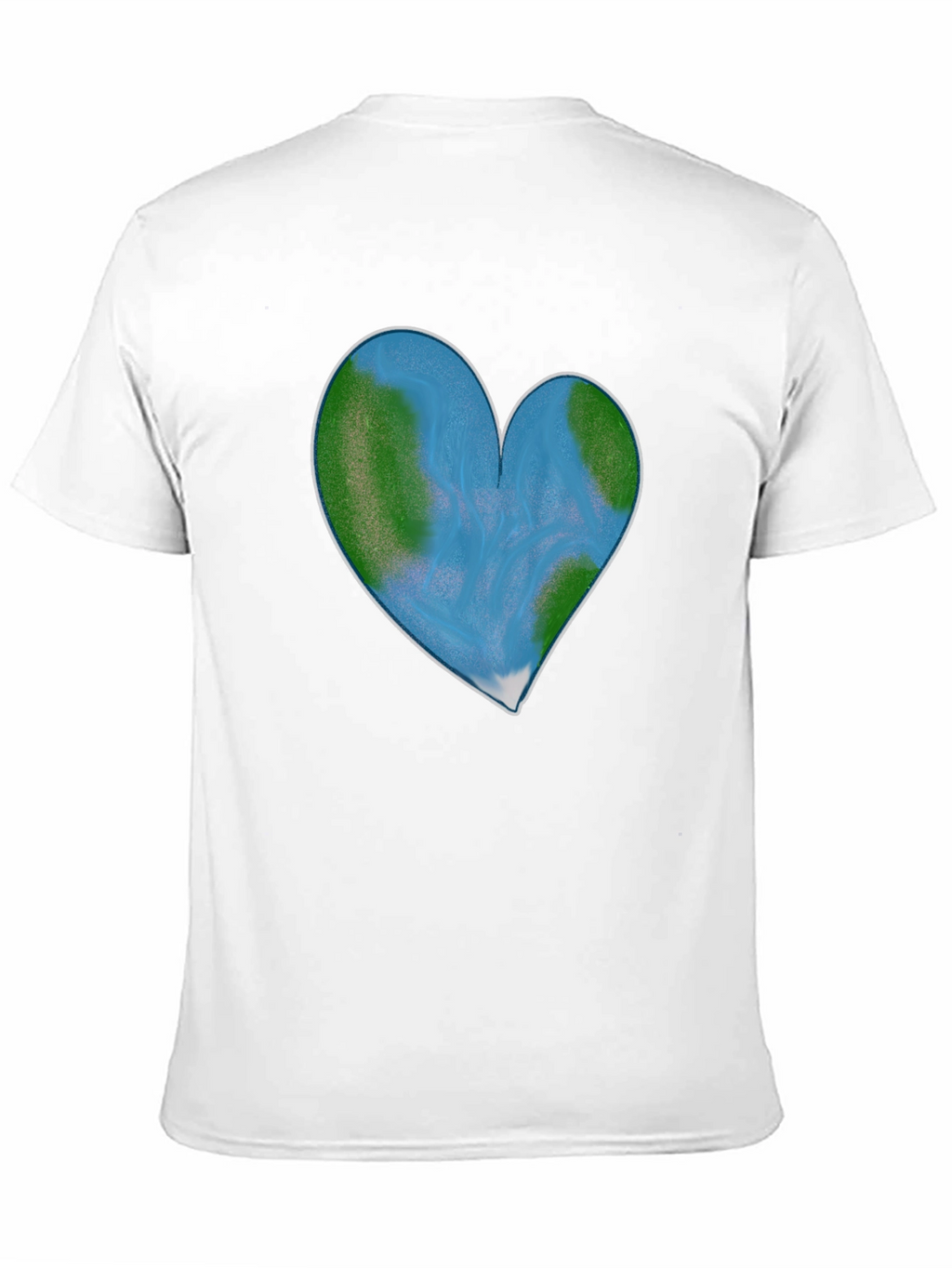 Earth Heart Graphic Tee - Black Cotton Blend
