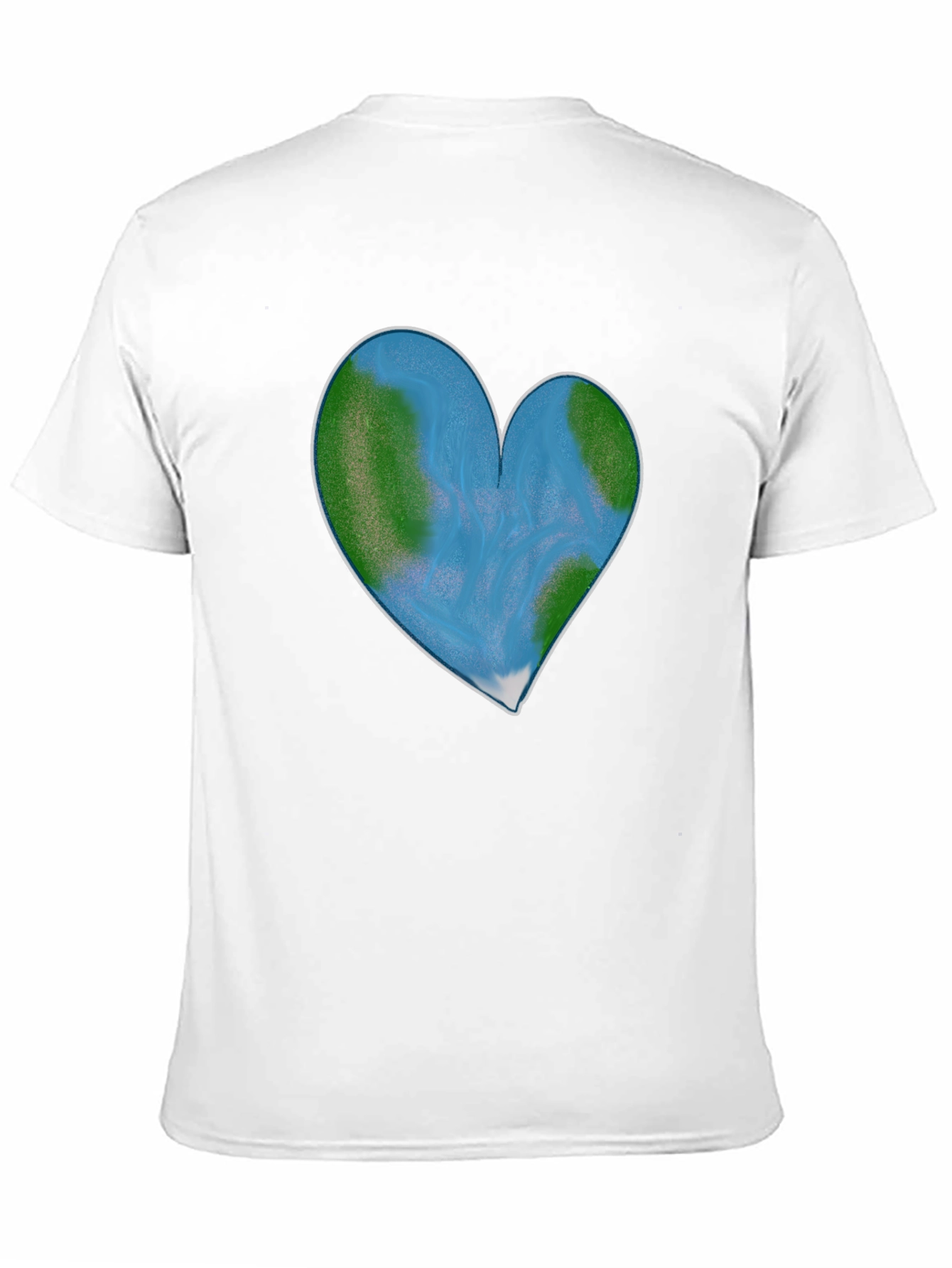 Earth Heart Graphic Tee - Black Cotton Blend