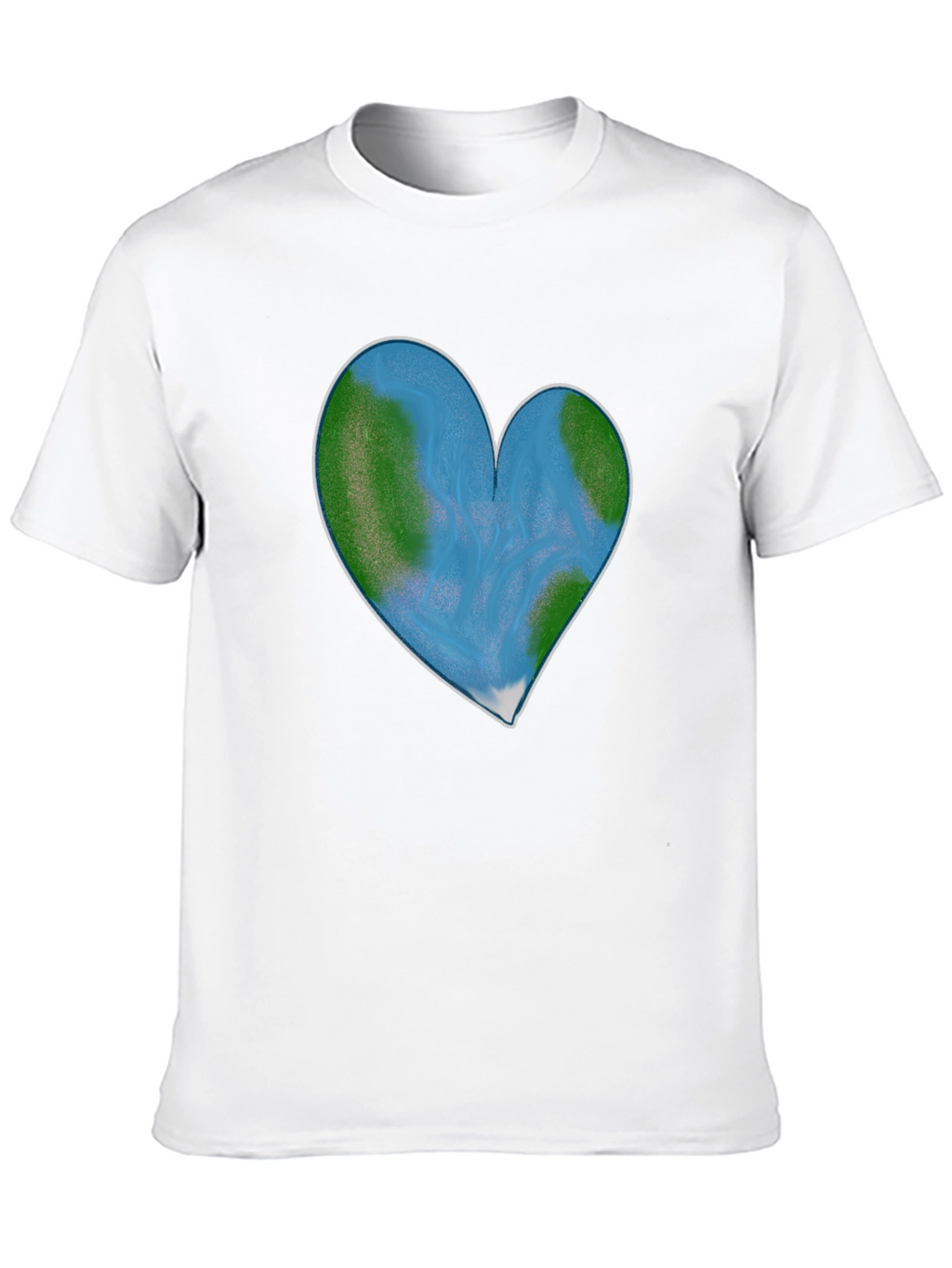 Earth Heart Graphic Tee - Black Cotton Blend