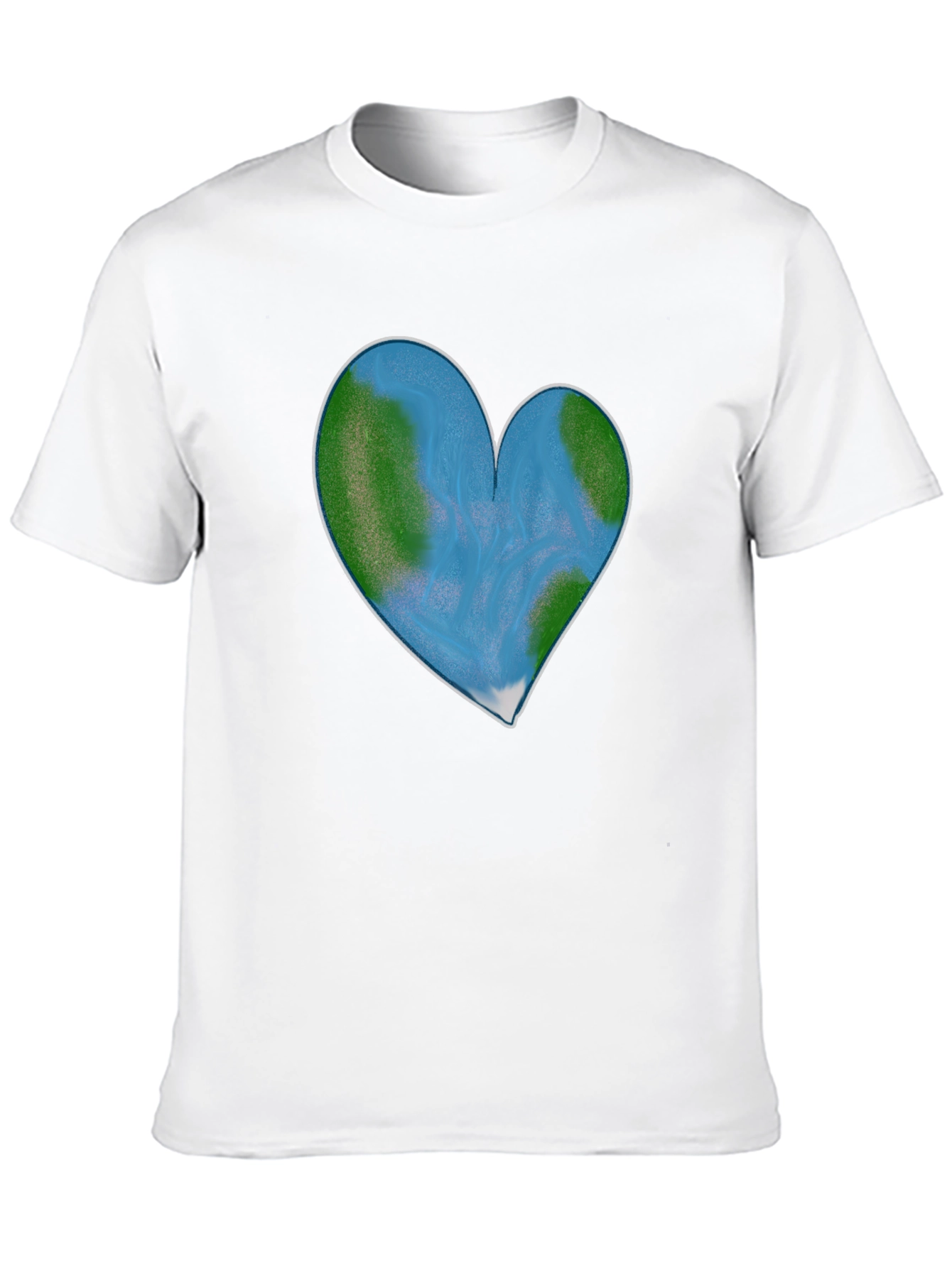 Earth Heart Graphic Tee - Black Cotton Blend