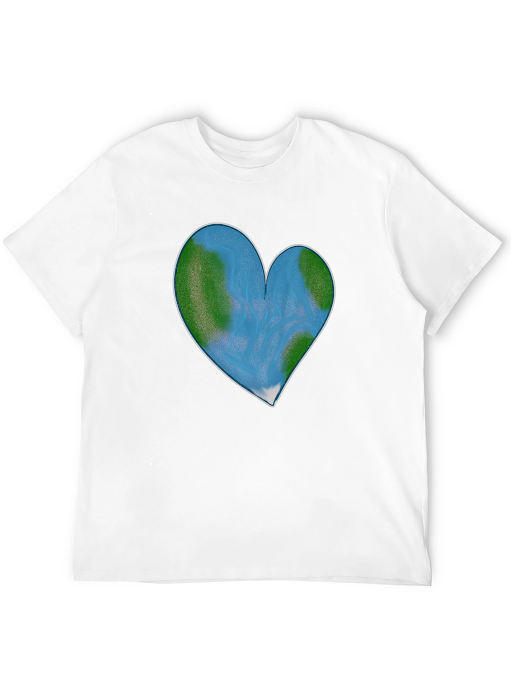 Earth Heart Graphic Tee - Black Cotton Blend