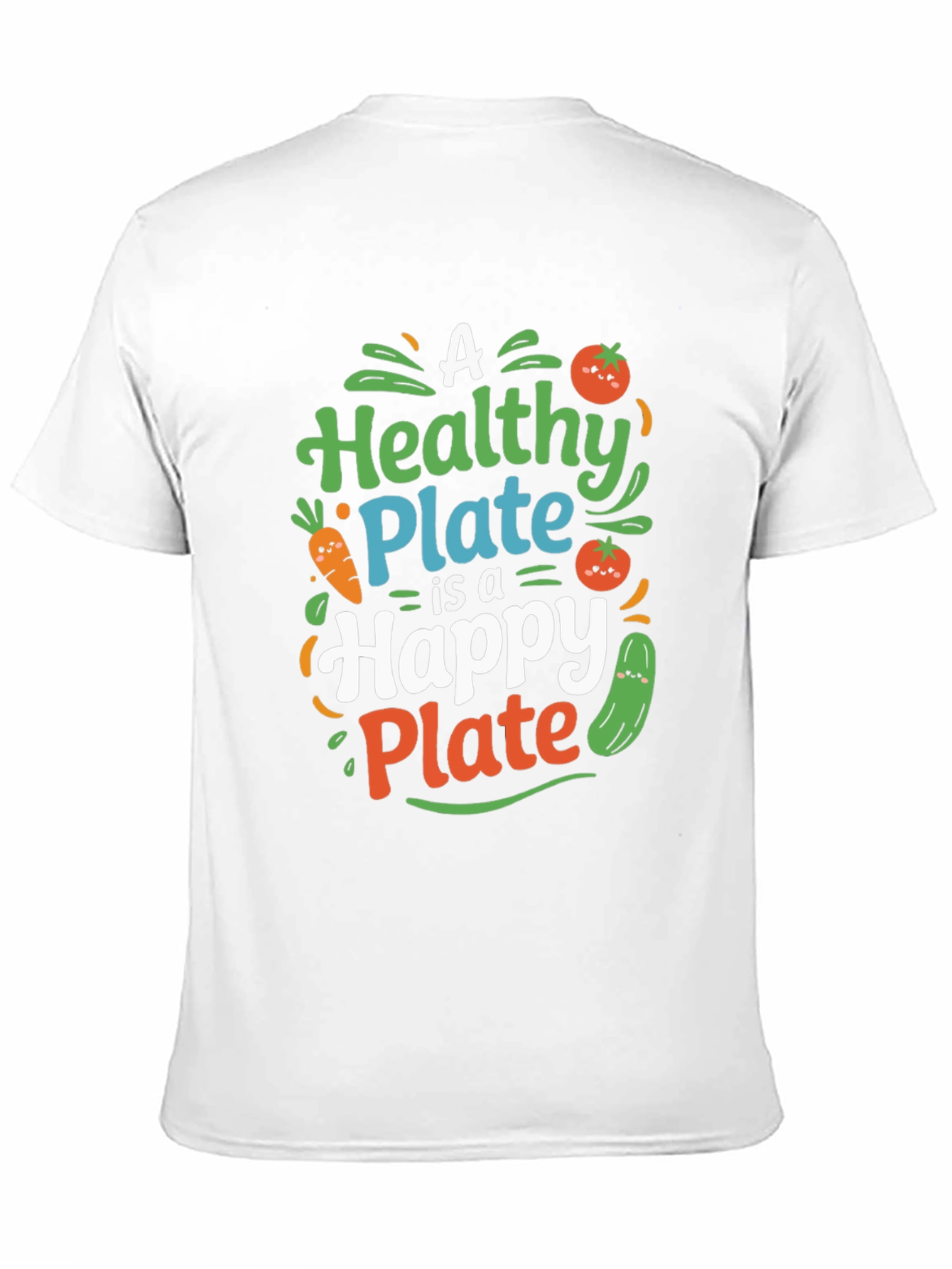 Healthy Plate Happy Plate Black Graphic Tee