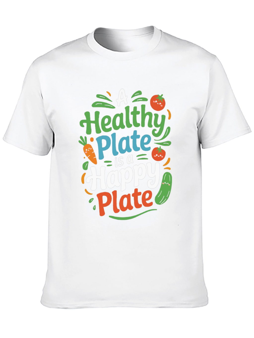 Healthy Plate Happy Plate Black Graphic Tee