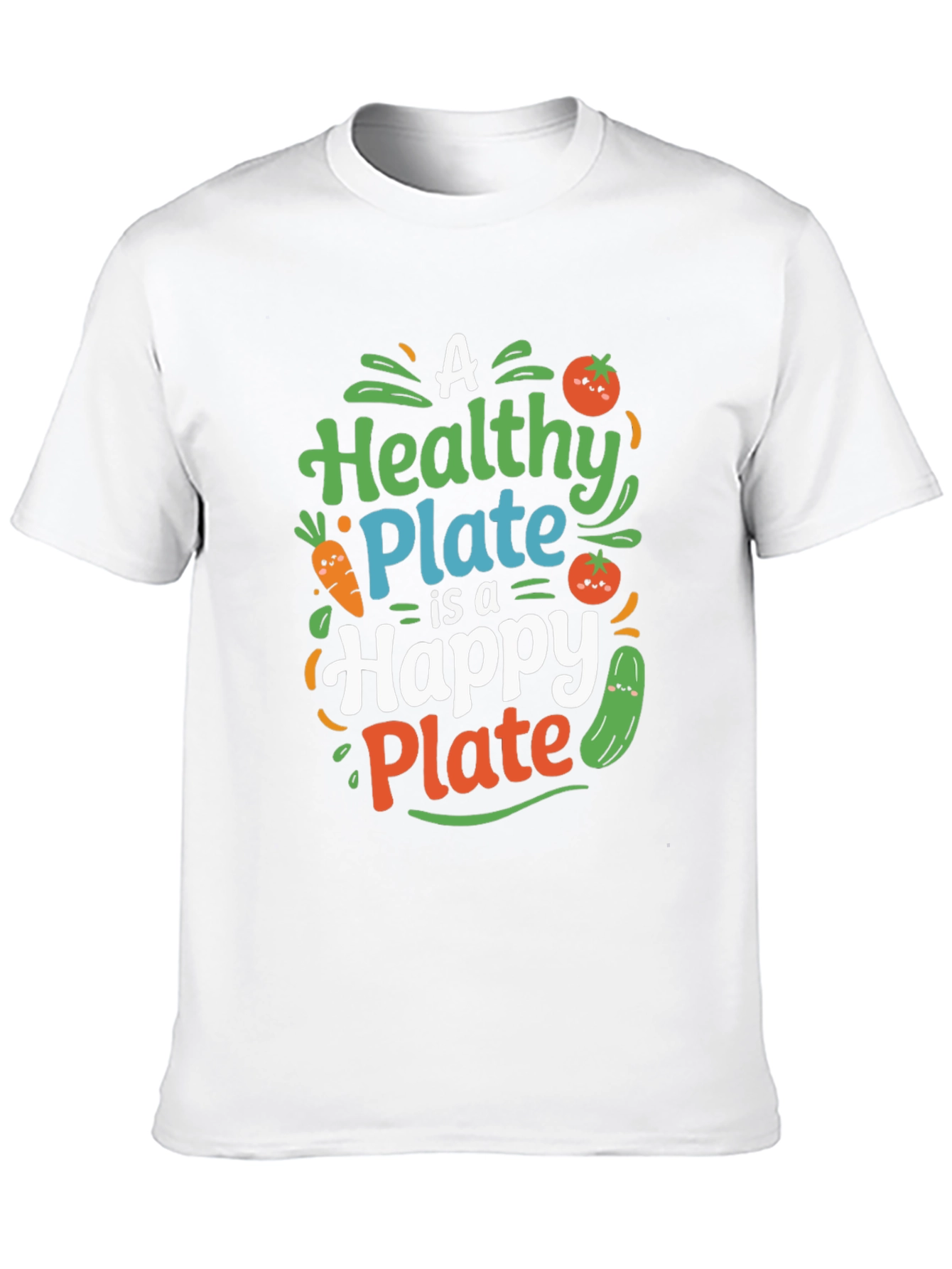 Healthy Plate Happy Plate Black Graphic Tee