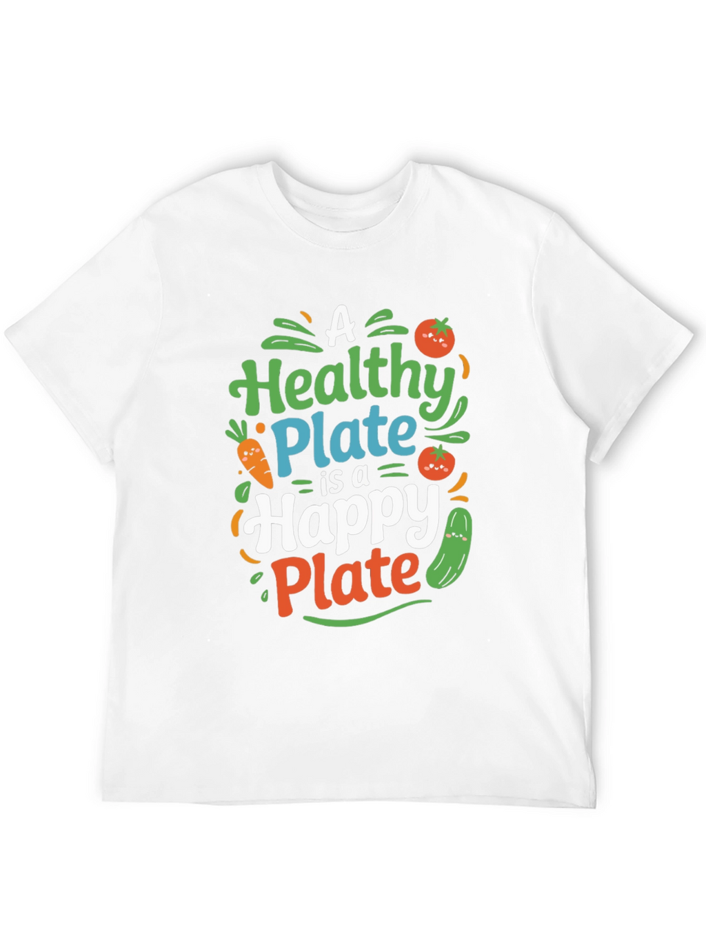 Healthy Plate Happy Plate Black Graphic Tee