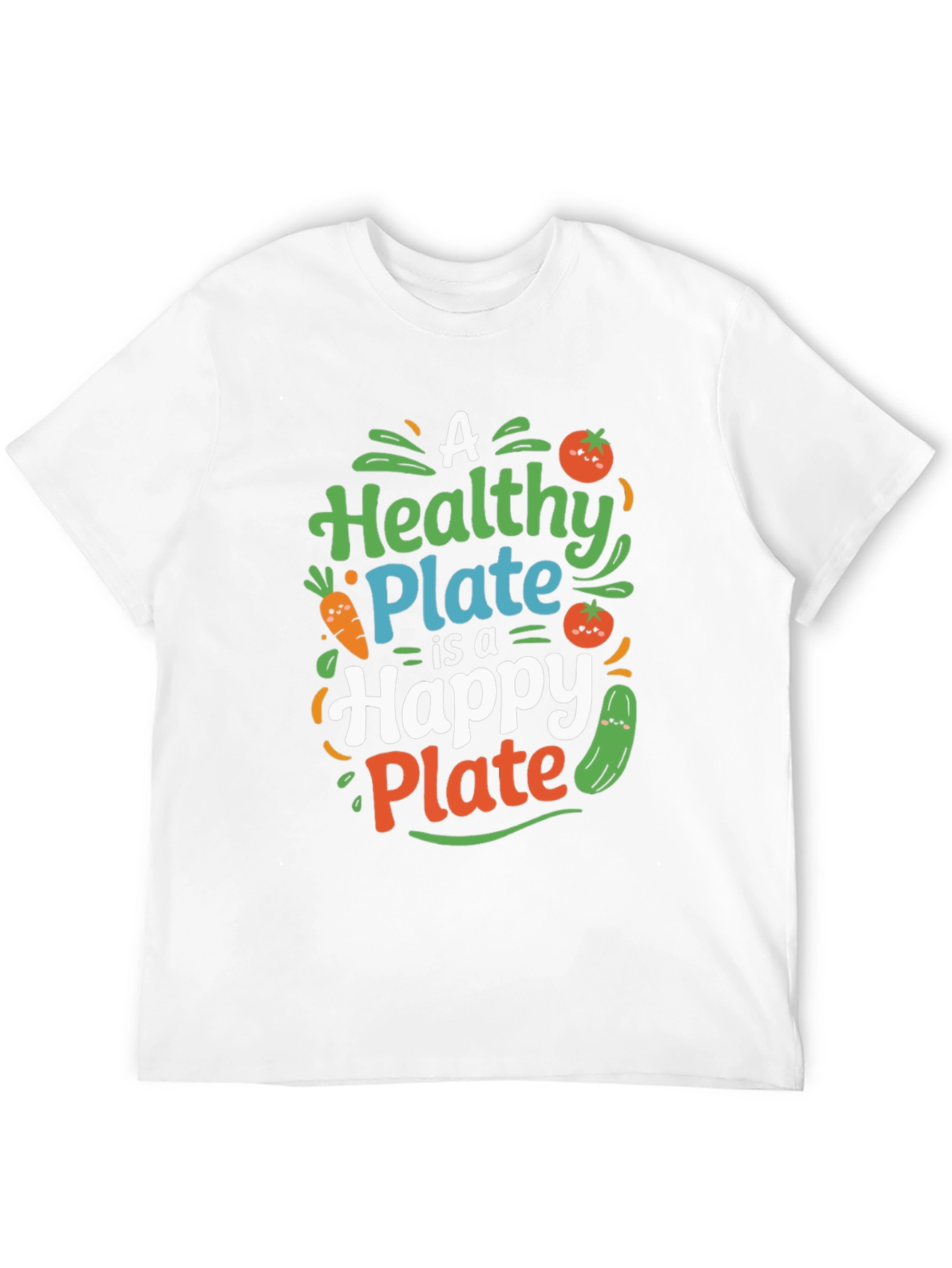 Healthy Plate Happy Plate Black Graphic Tee