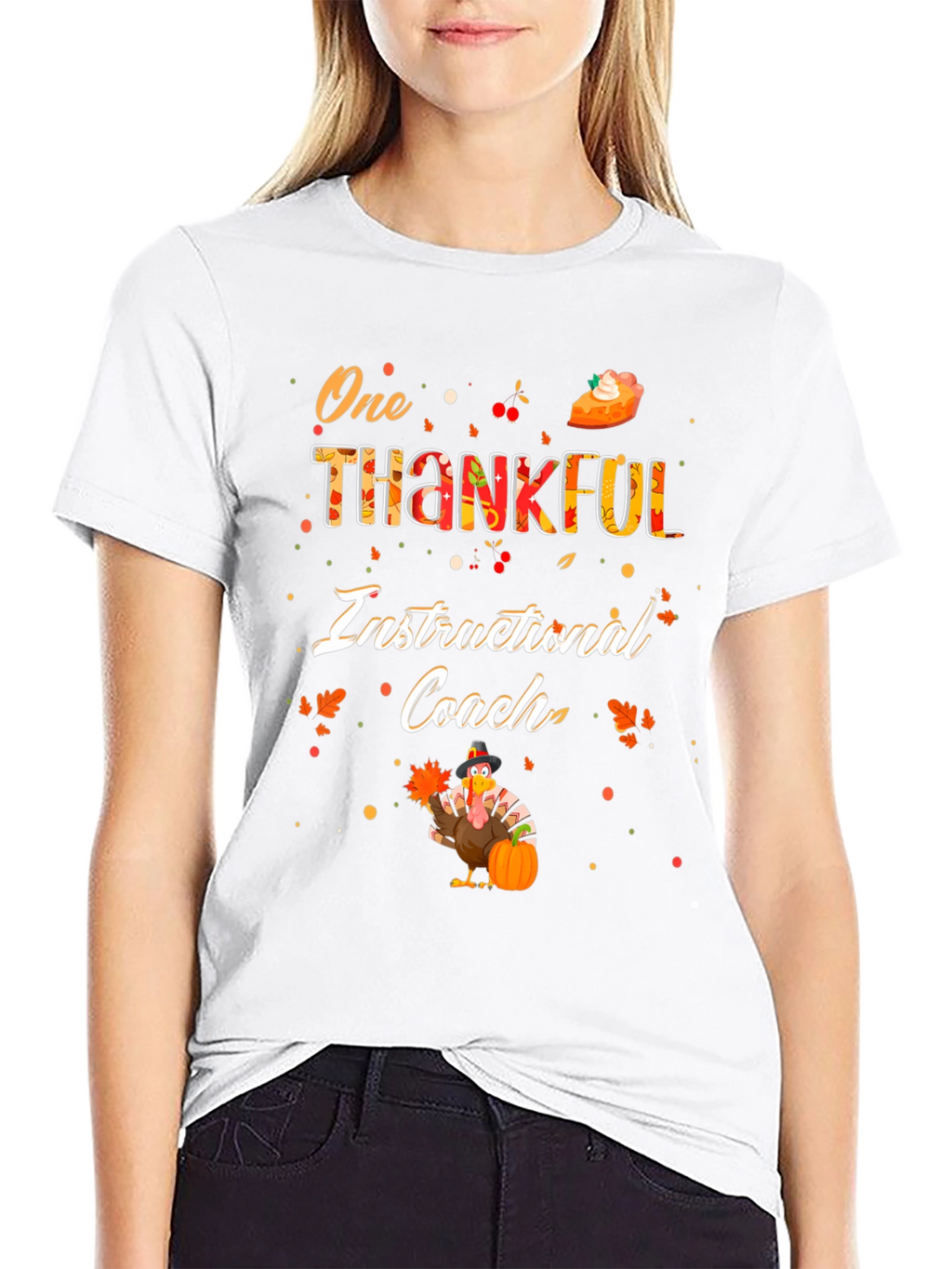 One Thankful Instructional Coach Thanksgiving T-Shirt