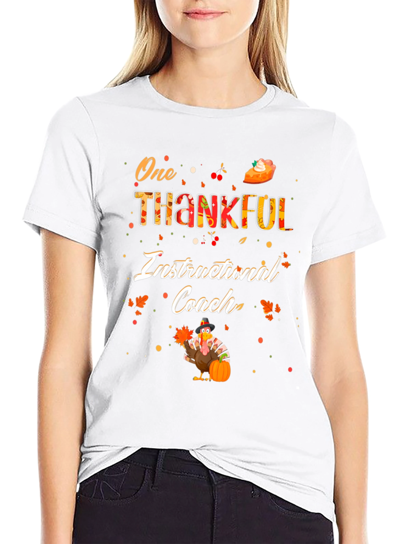 One Thankful Instructional Coach Thanksgiving T-Shirt