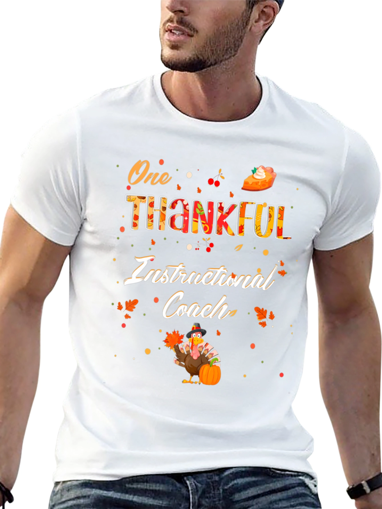 One Thankful Instructional Coach Thanksgiving T-Shirt