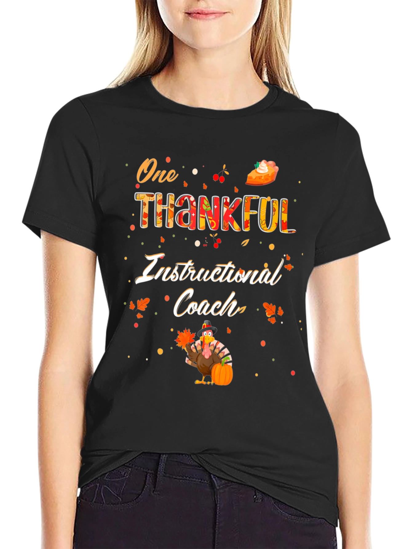 One Thankful Instructional Coach Thanksgiving T-Shirt