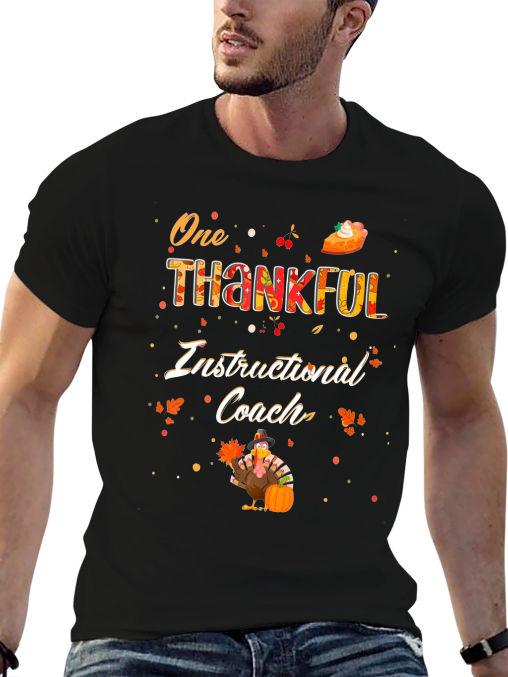 One Thankful Instructional Coach Thanksgiving T-Shirt