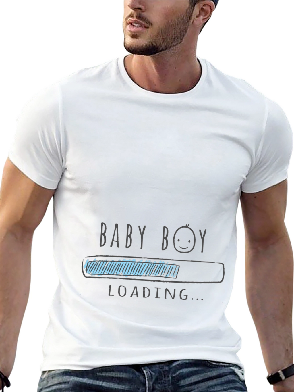 Baby Boy Loading T-Shirt - Expecting Dad Tee