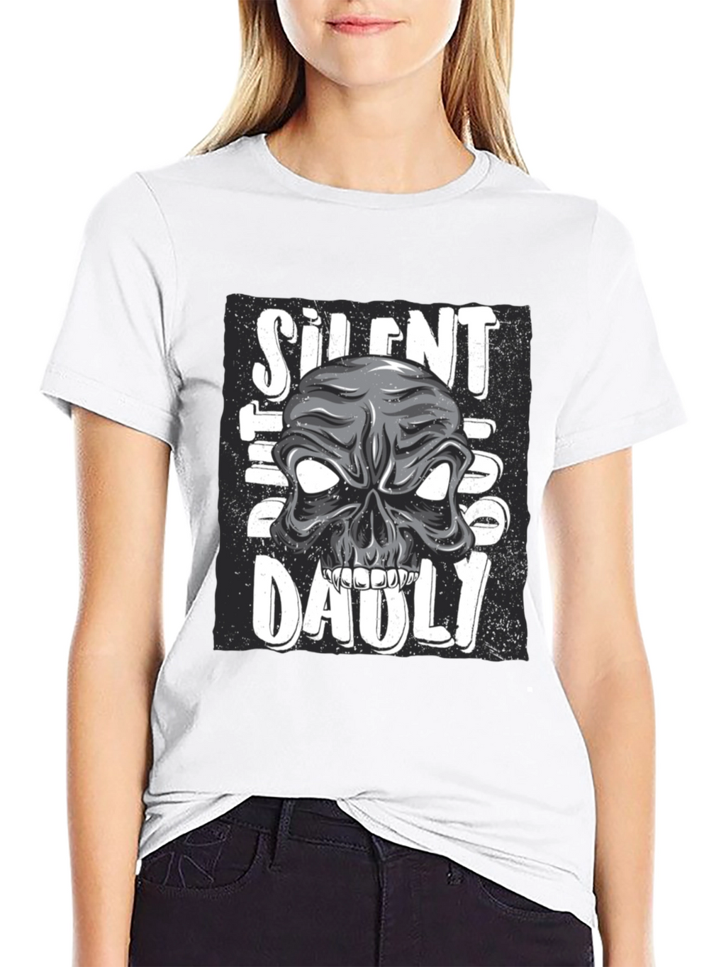 Silent But Deadly Skull Graphic T-Shirt