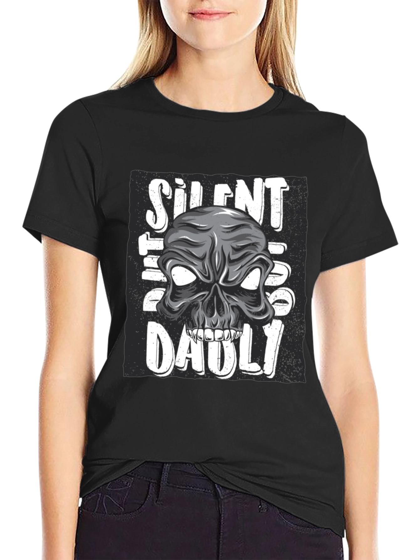 Silent But Deadly Skull Graphic T-Shirt