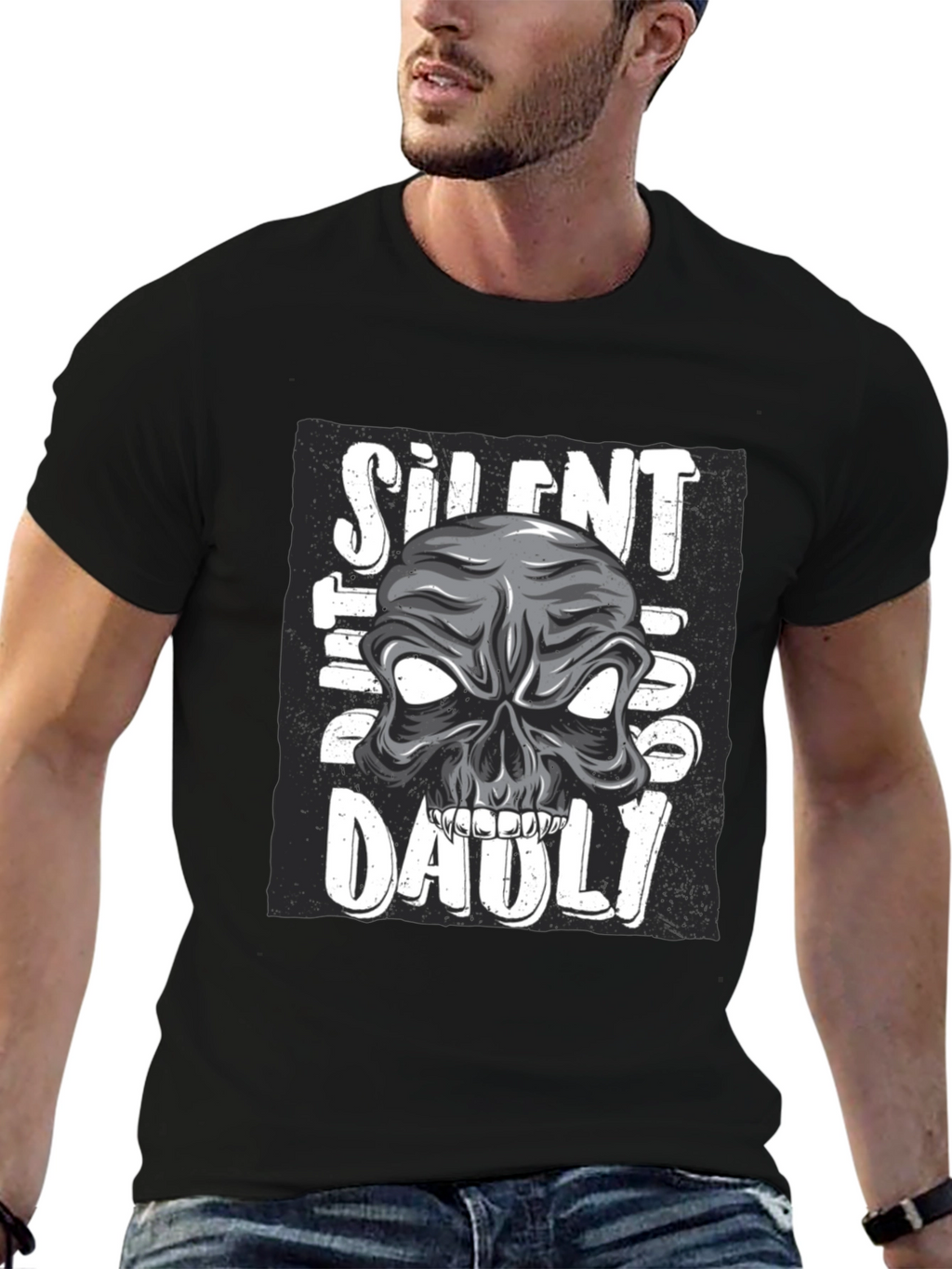 Silent But Deadly Skull Graphic T-Shirt