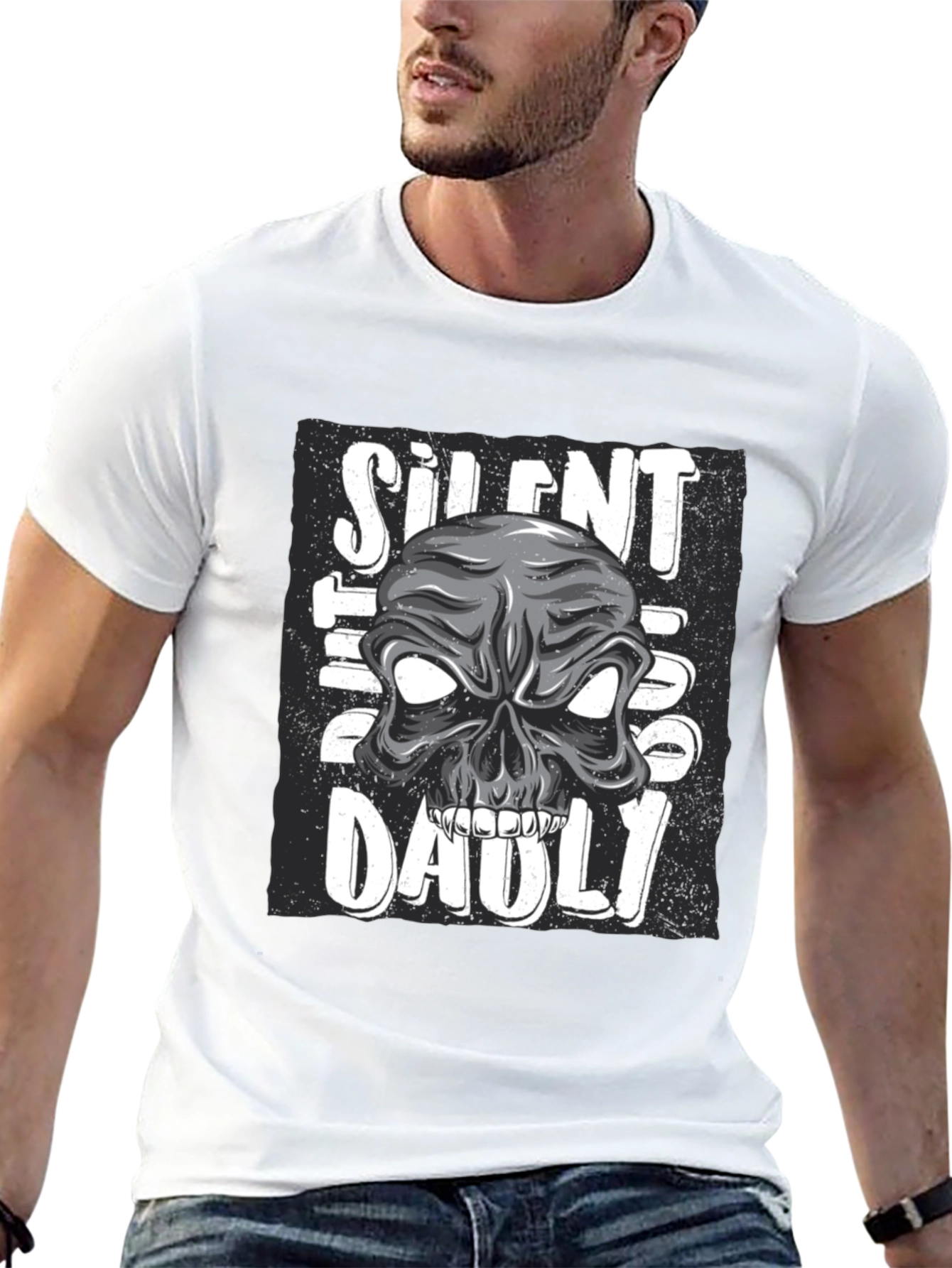 Silent But Deadly Skull Graphic T-Shirt