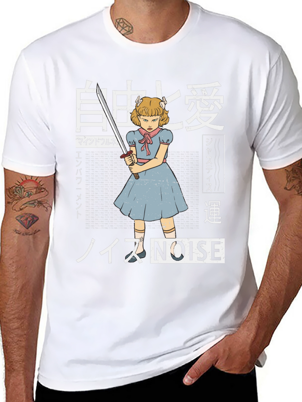Edgy Anime T-Shirt - Girl with Sword