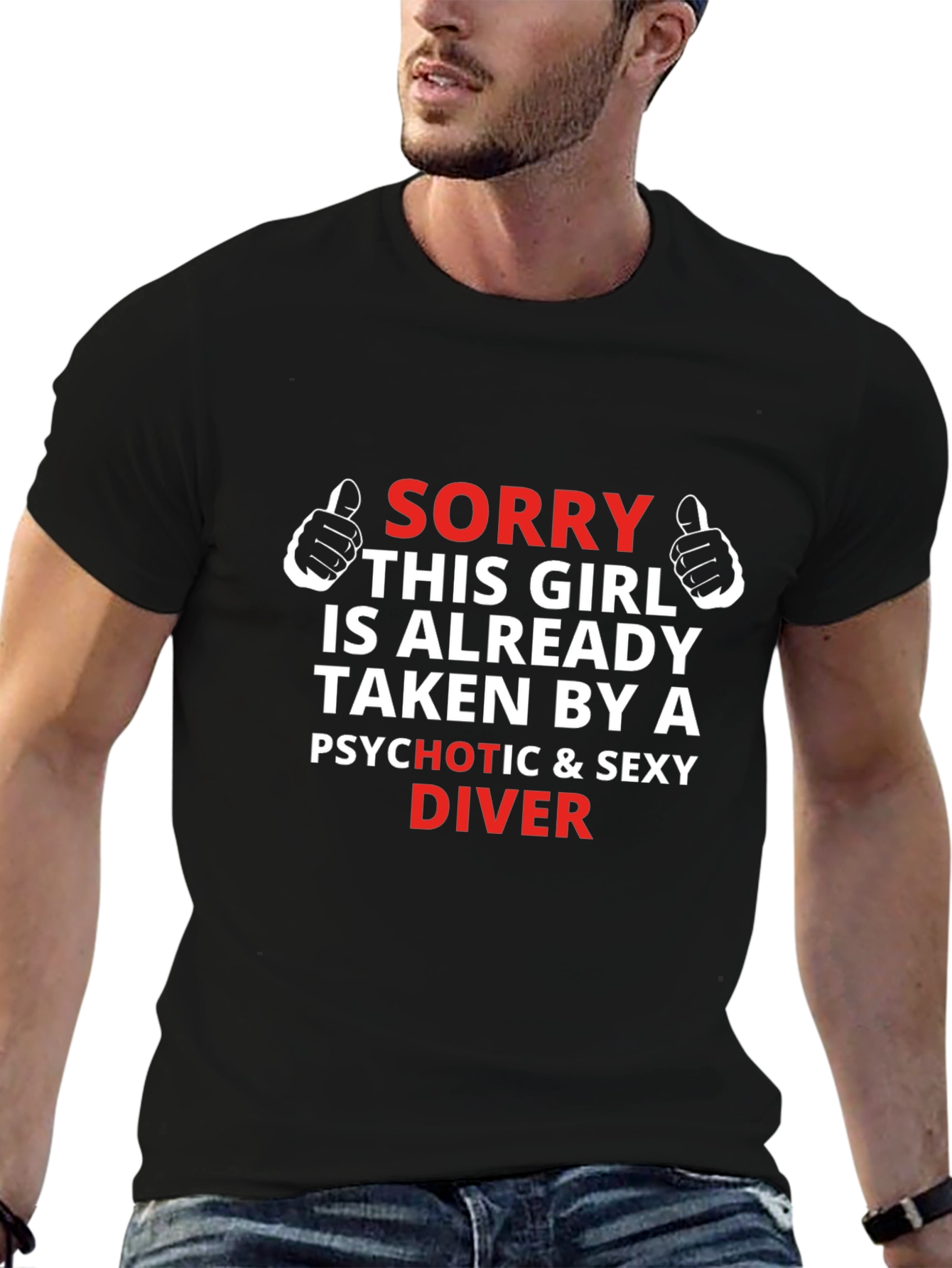 Sorry Taken By A Sexy Diver Mens T-Shirt