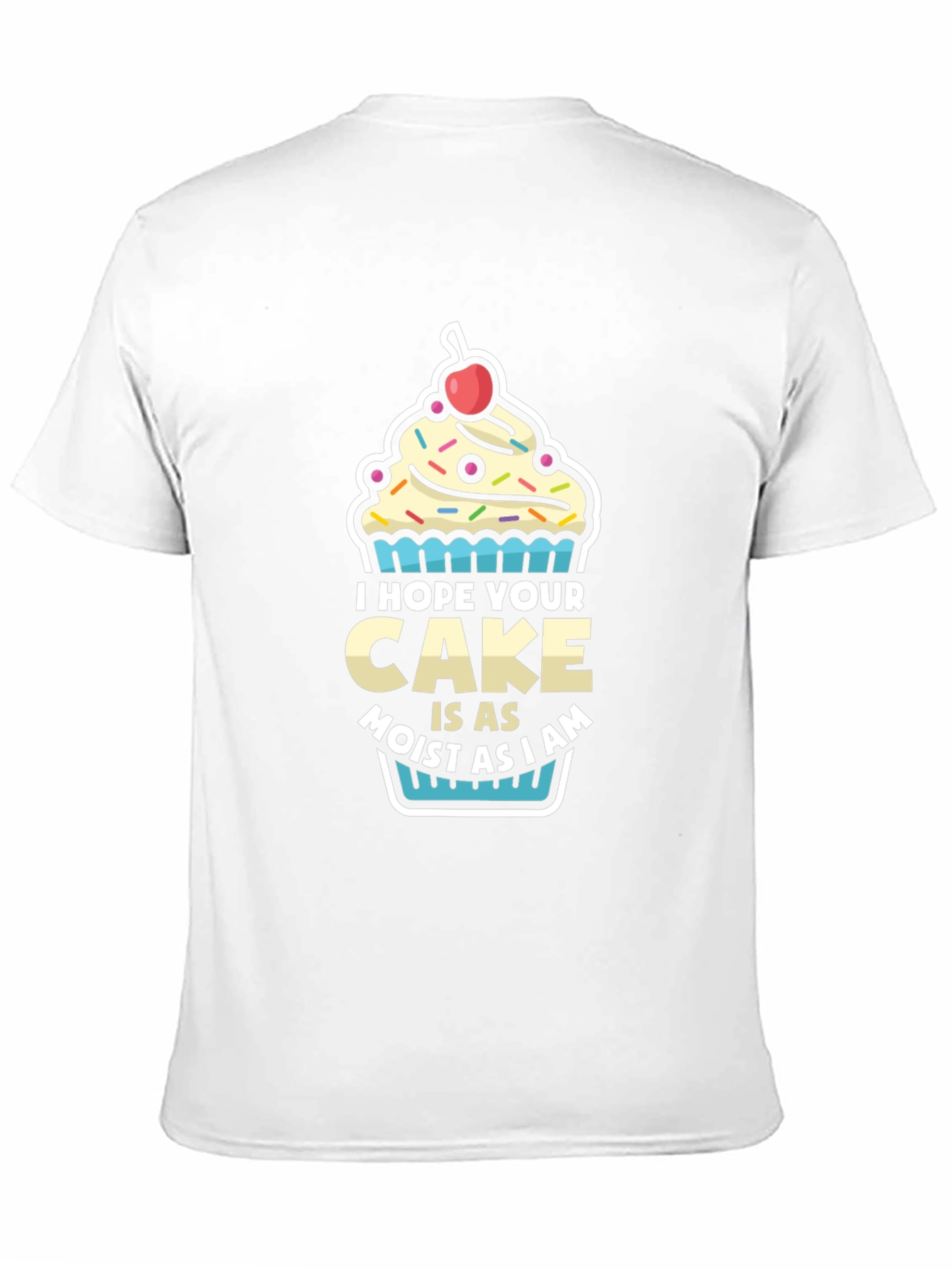 Moist Cake Graphic T-Shirt - Funny Dessert Tee