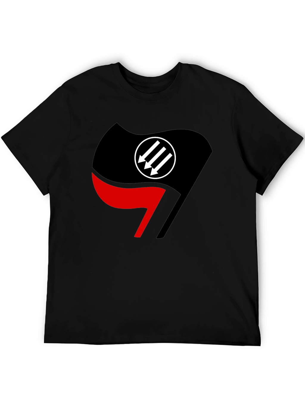 Antifascist Action Flag T-Shirt - Black