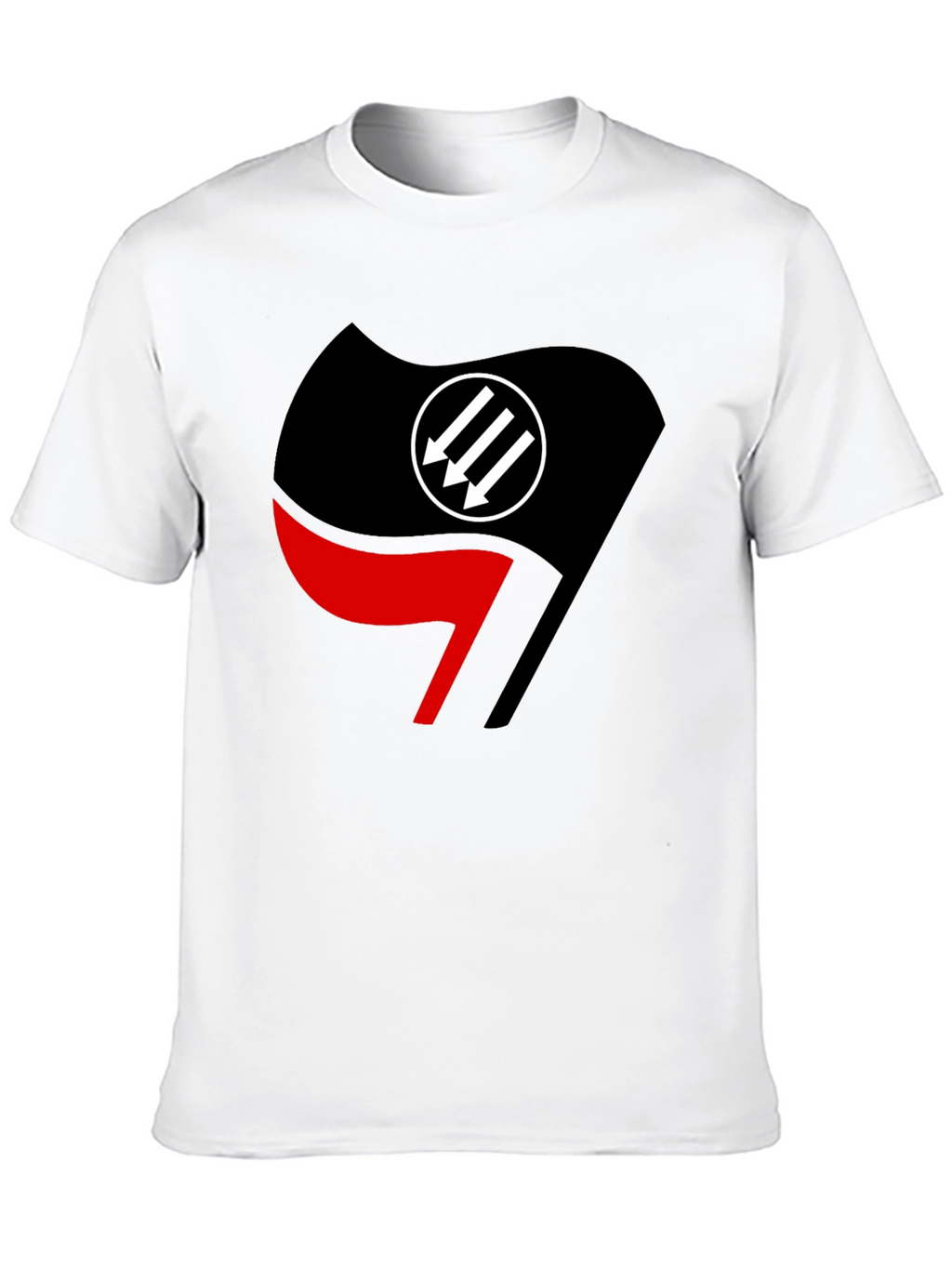 Antifascist Action Flag T-Shirt - Black