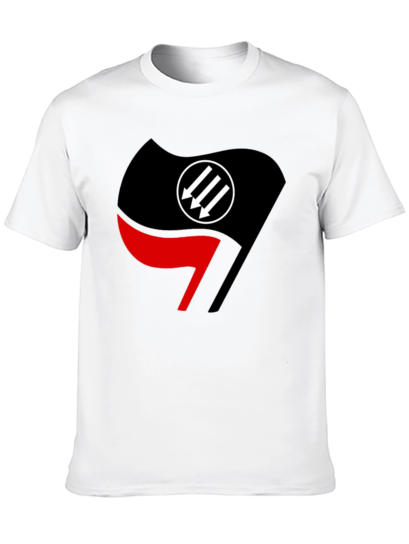 Antifascist Action Flag T-Shirt - Black