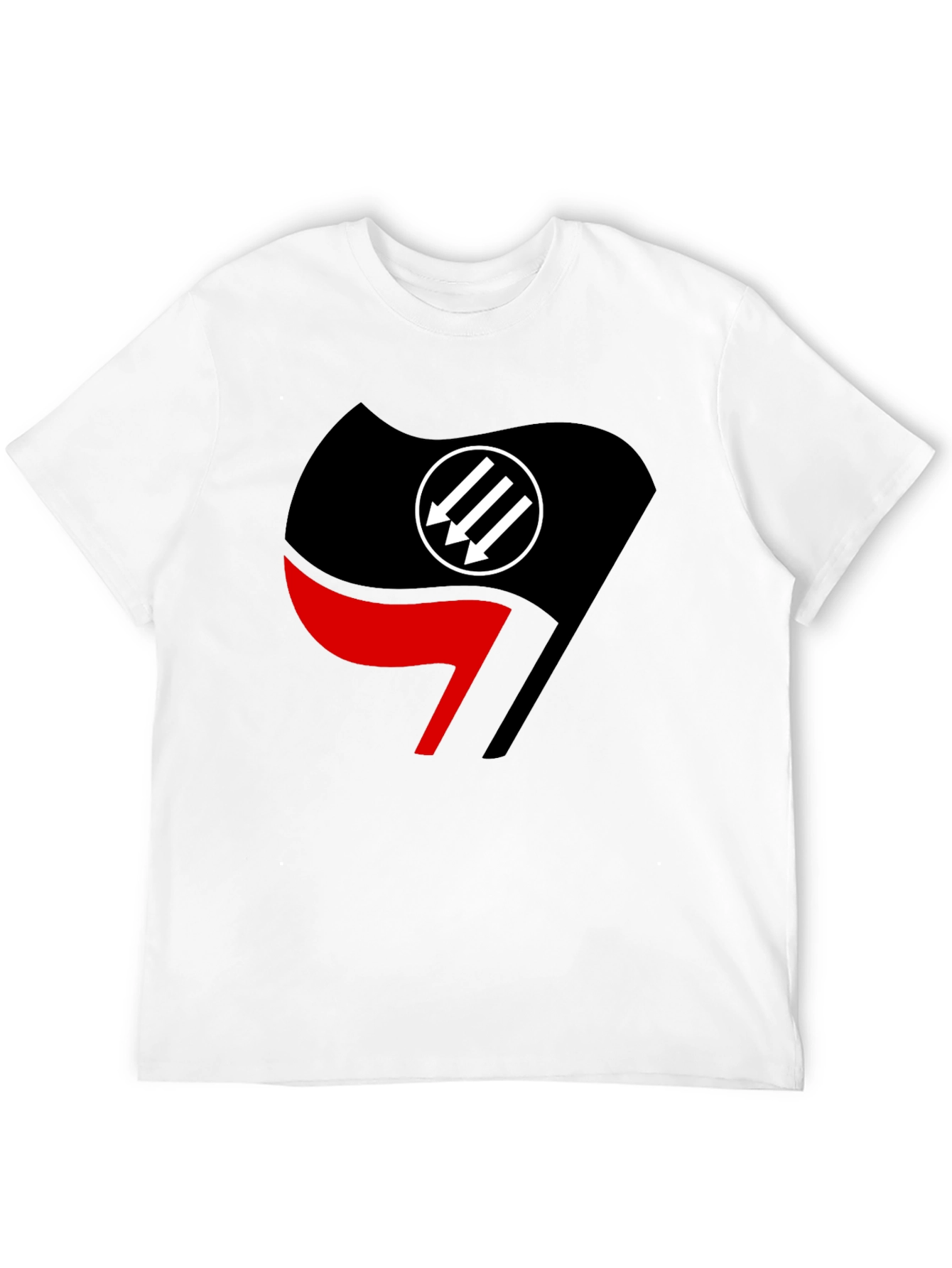 Antifascist Action Flag T-Shirt - Black