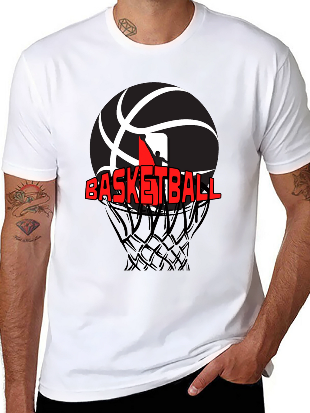 Basketball Graphic T-Shirt - Black